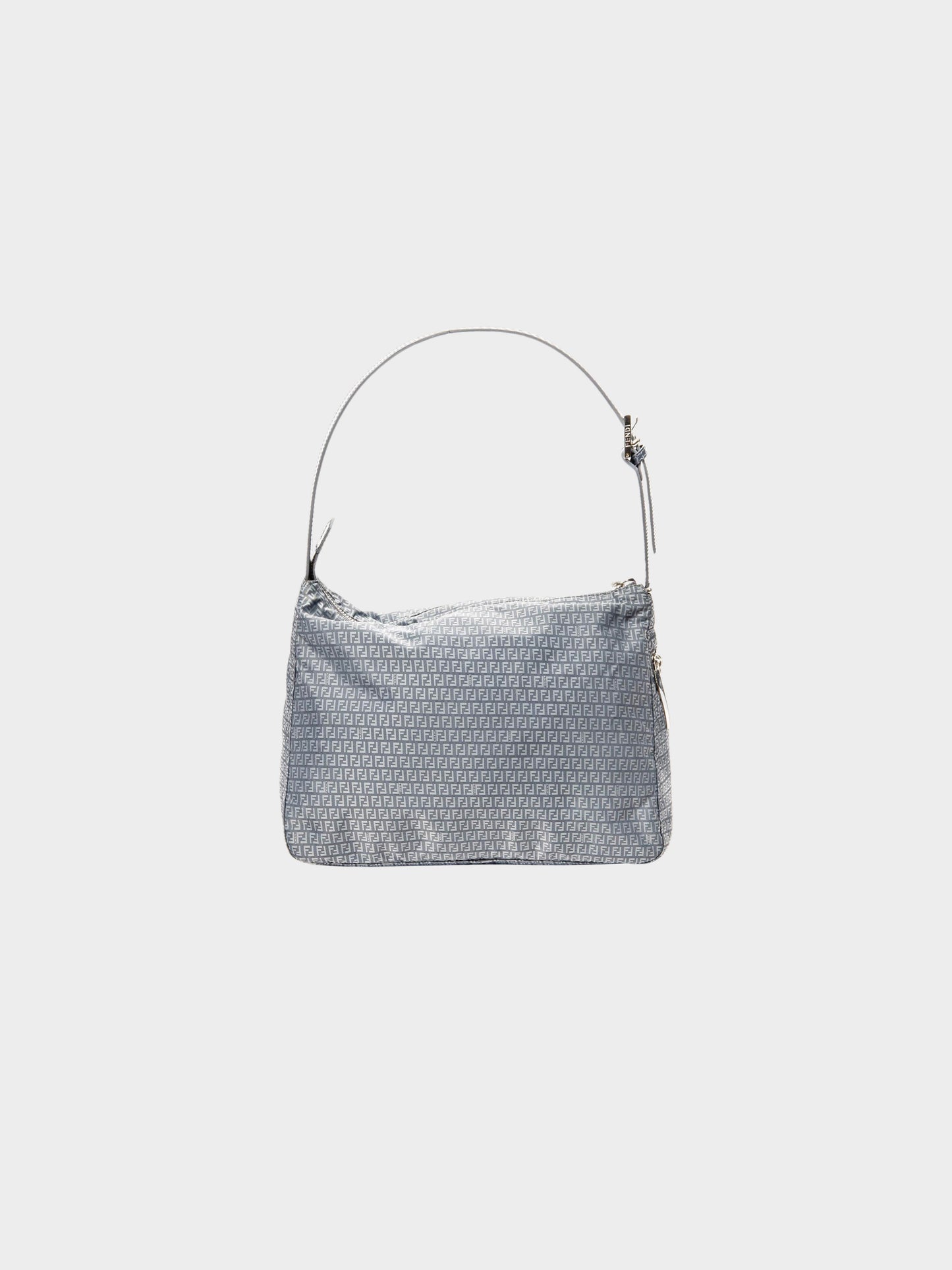 Fendi 2010s Grey Micro Zucchino Mamma Forever Baguette