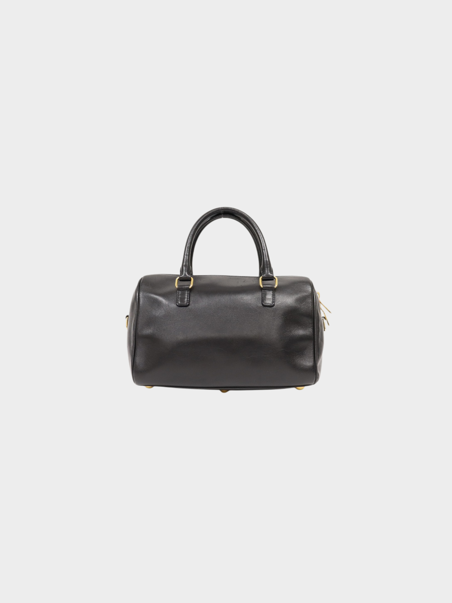 Yves Saint Laurent 2010s Black Leather Baby Duffle Bag