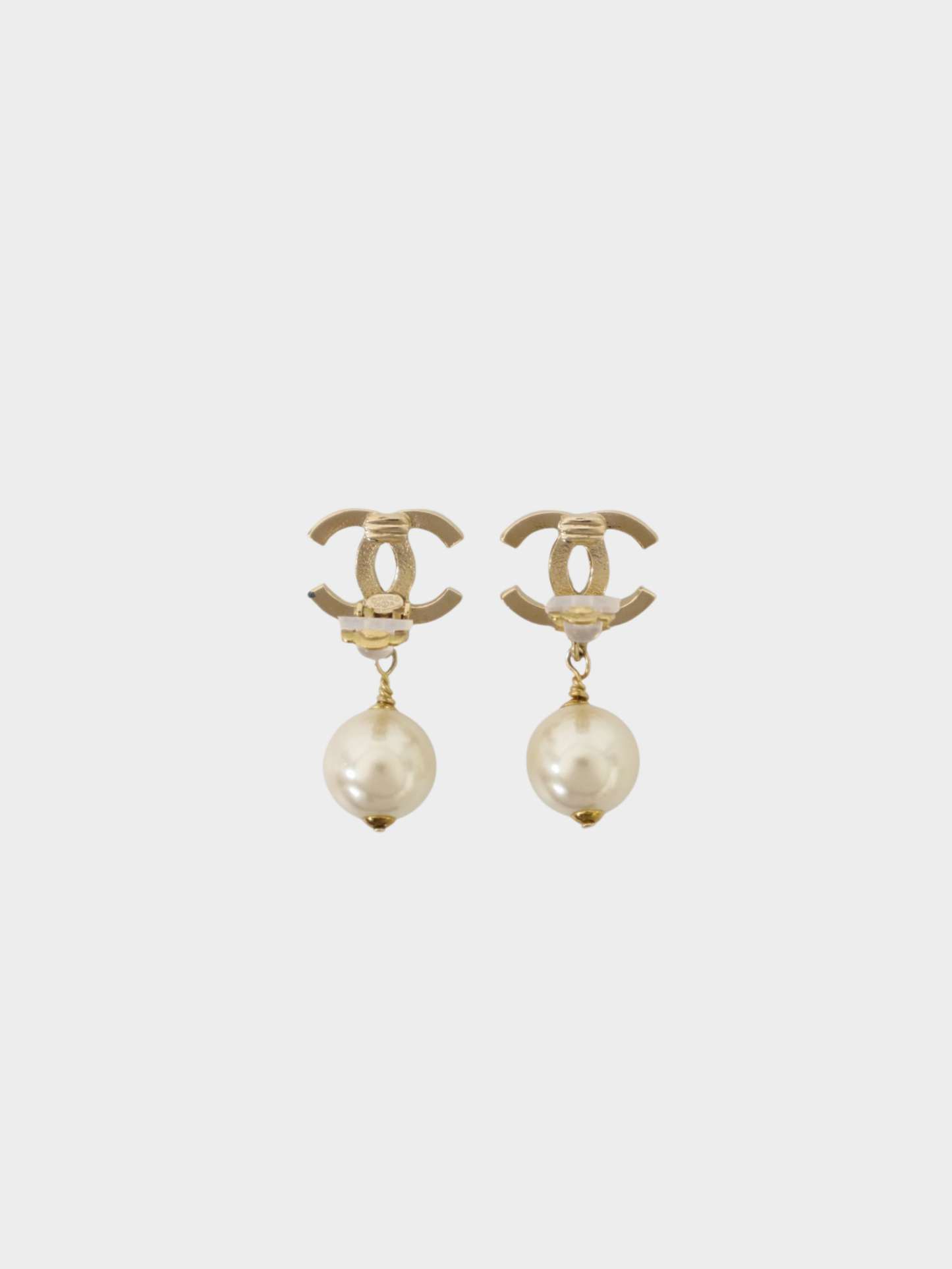 Chanel 2005 Black Gold Pearl COCO Earrings