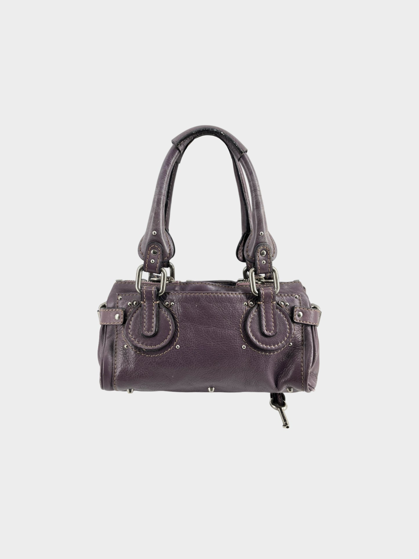 Chloe 2000s Purple Leather Paddington Bag