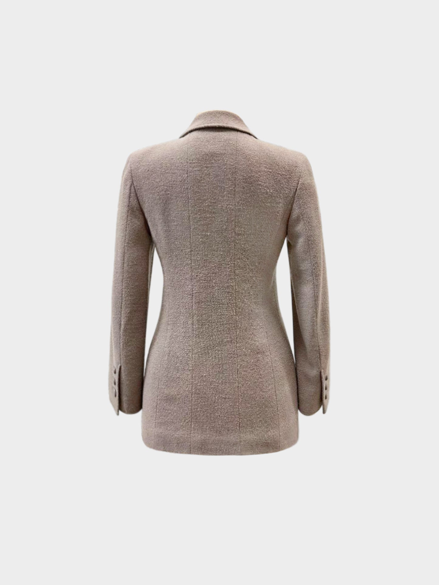 Chanel 1998 Brown Boucle Double Breasted Jacket