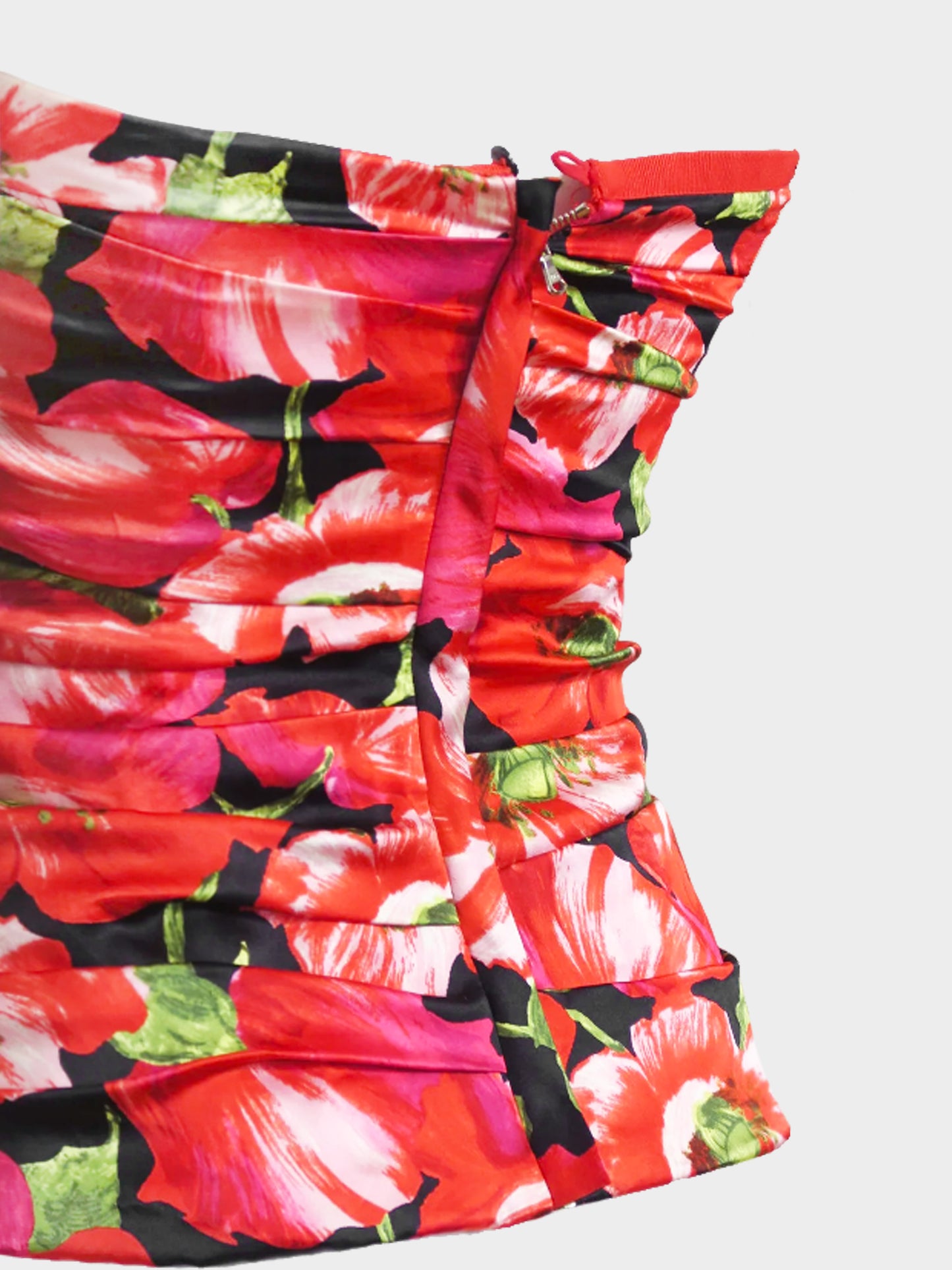 Dolce and Gabbana Late 2010s Floral Print Silk Corset Top