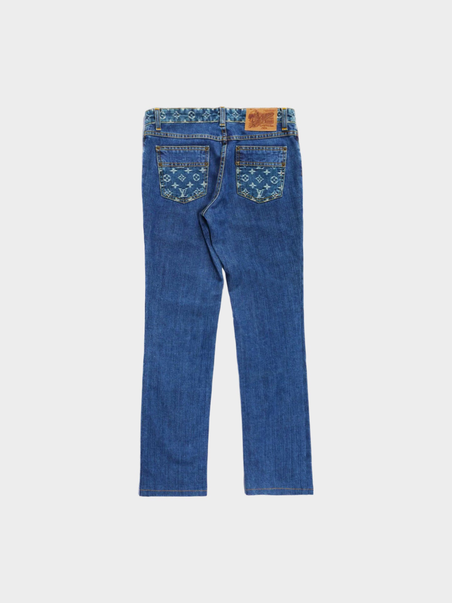 Louis Vuitton by Marc Jacobs Cruise 2006 Blue Denim Monogram Jeans