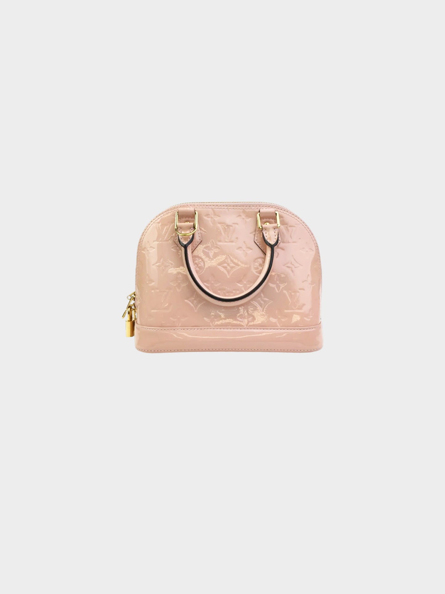 Louis Vuitton 2018 Pink Monogram Vernis Flowers Alma BB Bag