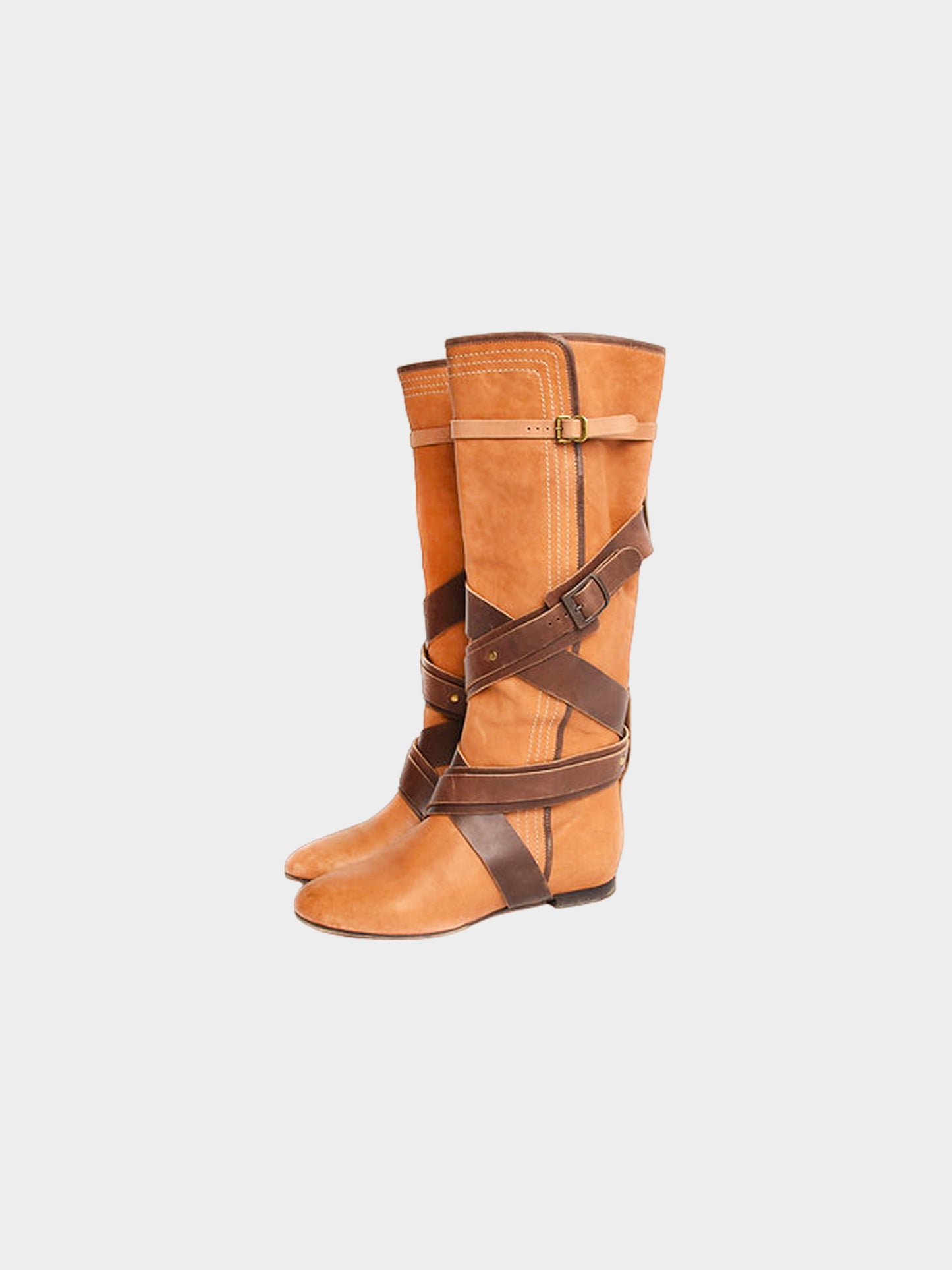 Chloé SS 2010 Leather Belt Wrap Boots