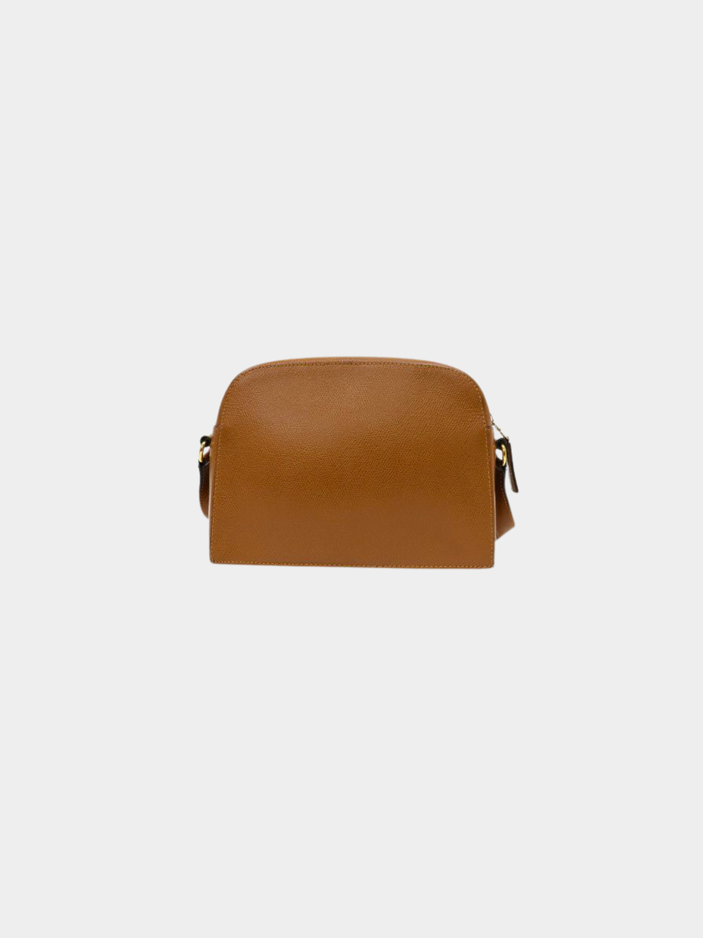 Celine 1990s Camel Logo Turn-Lock Leather Shoulder Bag