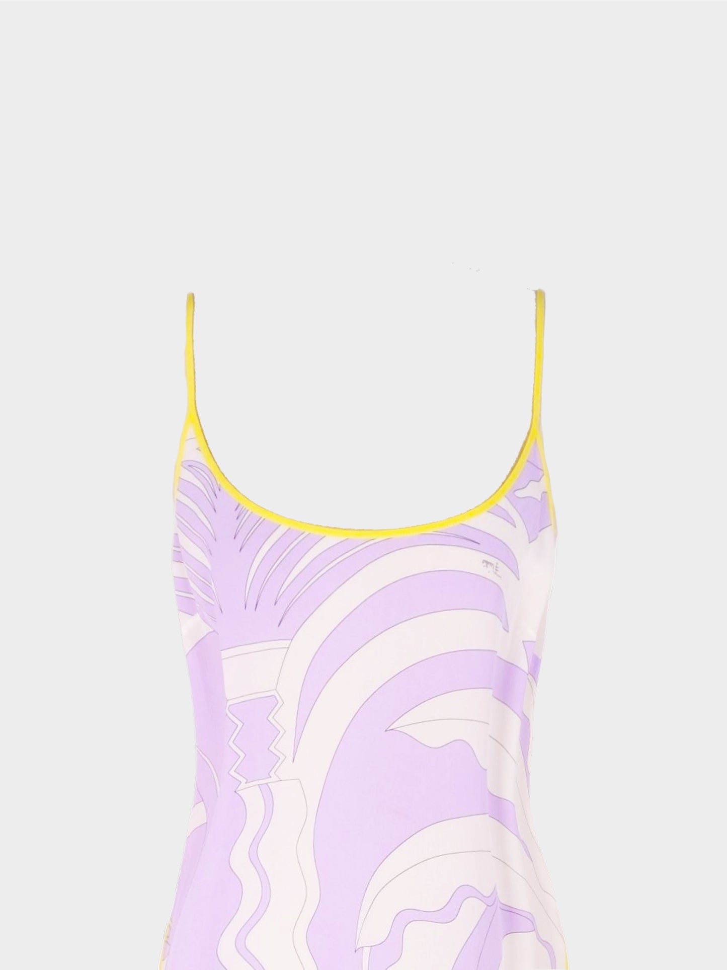 Emilio Pucci 2010s Silk Lavender and White Tank