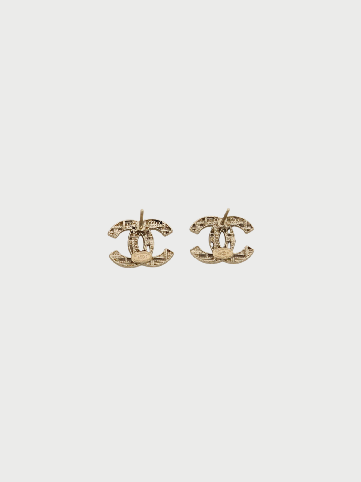 Chanel 2015 Gold Plated Metal COCO Earrings