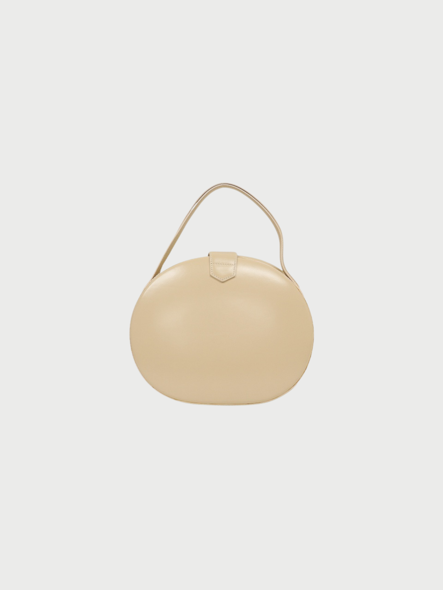 Loewe 2000s Ivory Leather Anagram Round Handbag