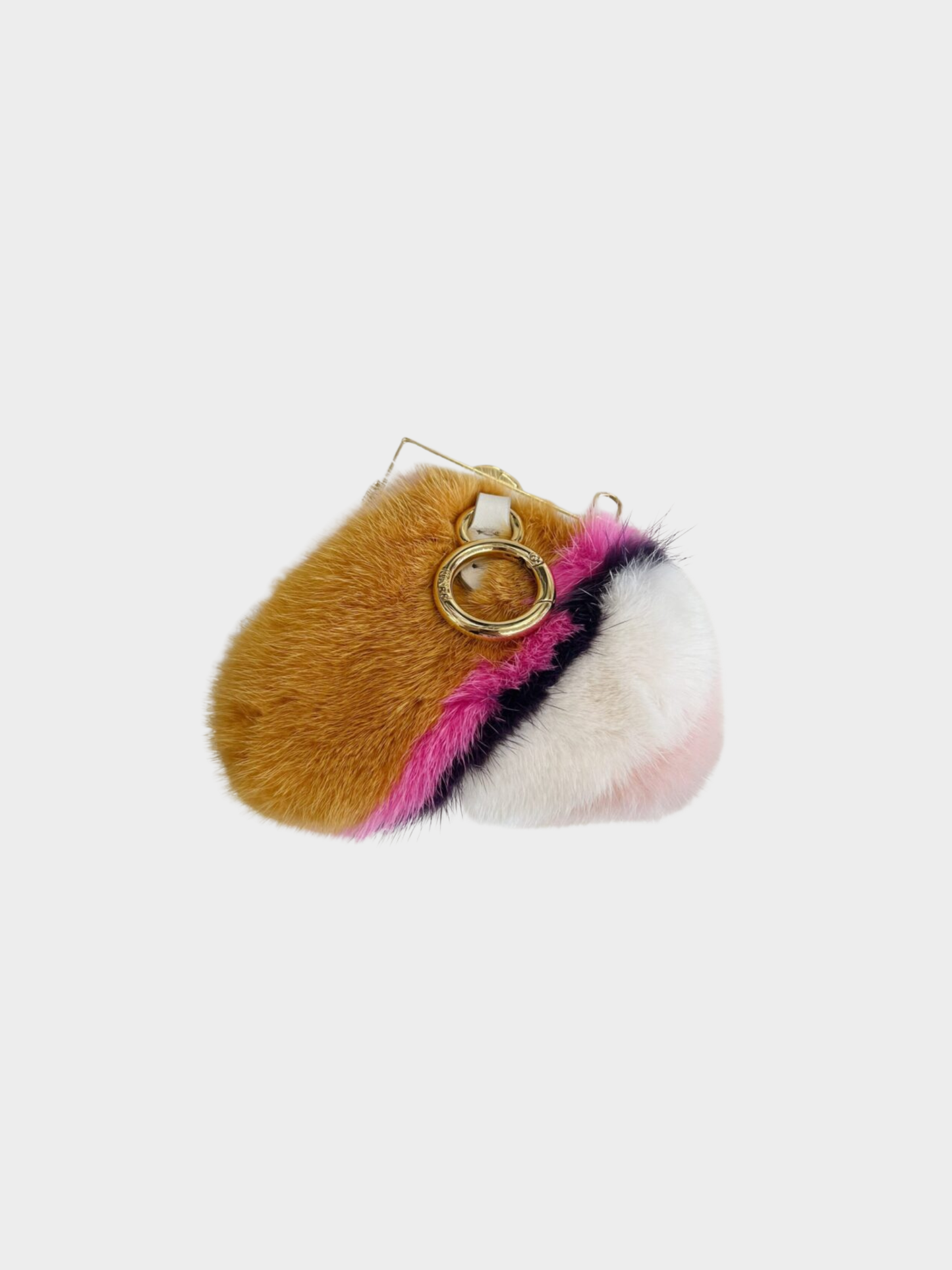 Fendi 2020s Multicolor Mink Nano Fendi First Charm Bag