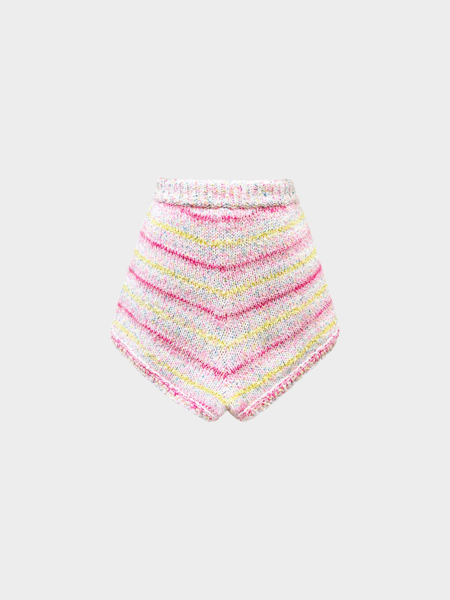 Chanel Resort 2024 LOVE COCO Cotton Candy Striped Knit Shorts