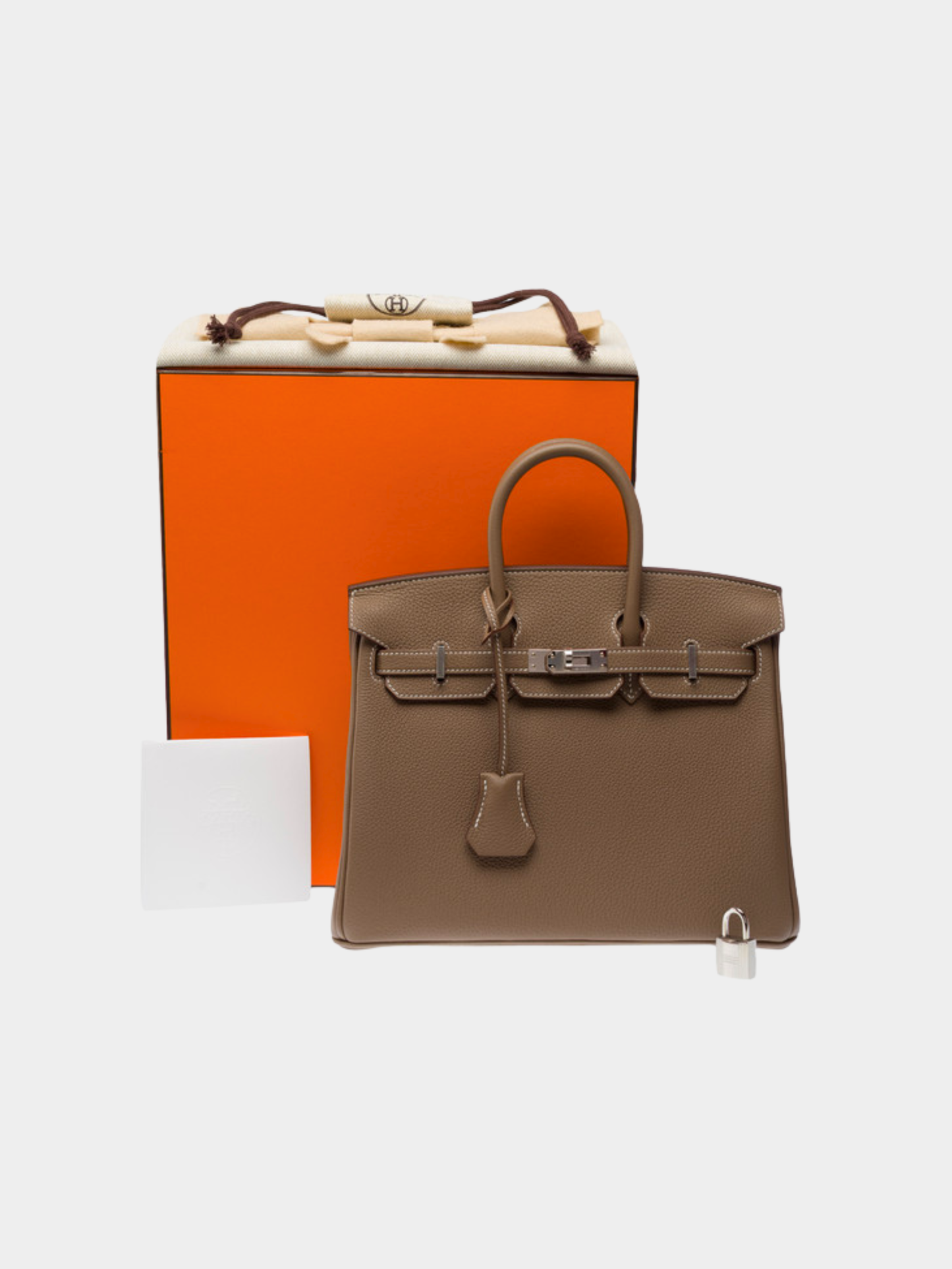 Hermès 2020s Étoupe Togo Birkin 25 Bag