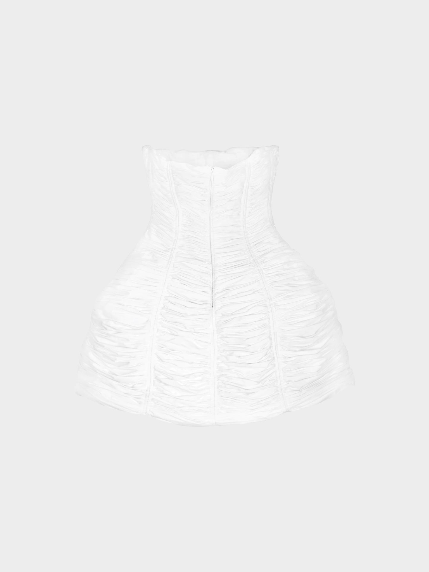 Jean Paul Gaultier SS 2015 Runway White Gathered Corset Dress