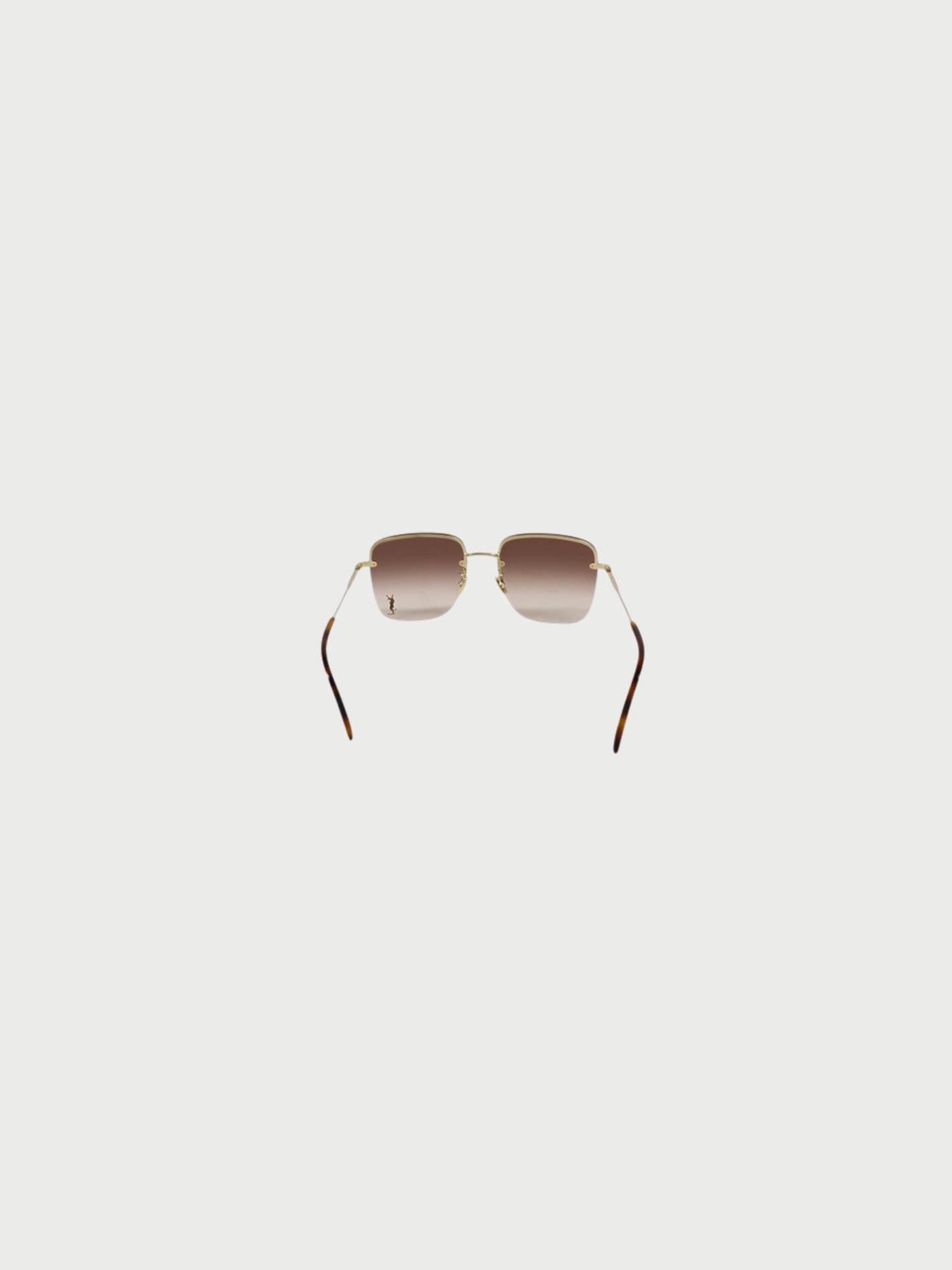 Yves Saint Laurent 2000s Gold Brown Sunglasses