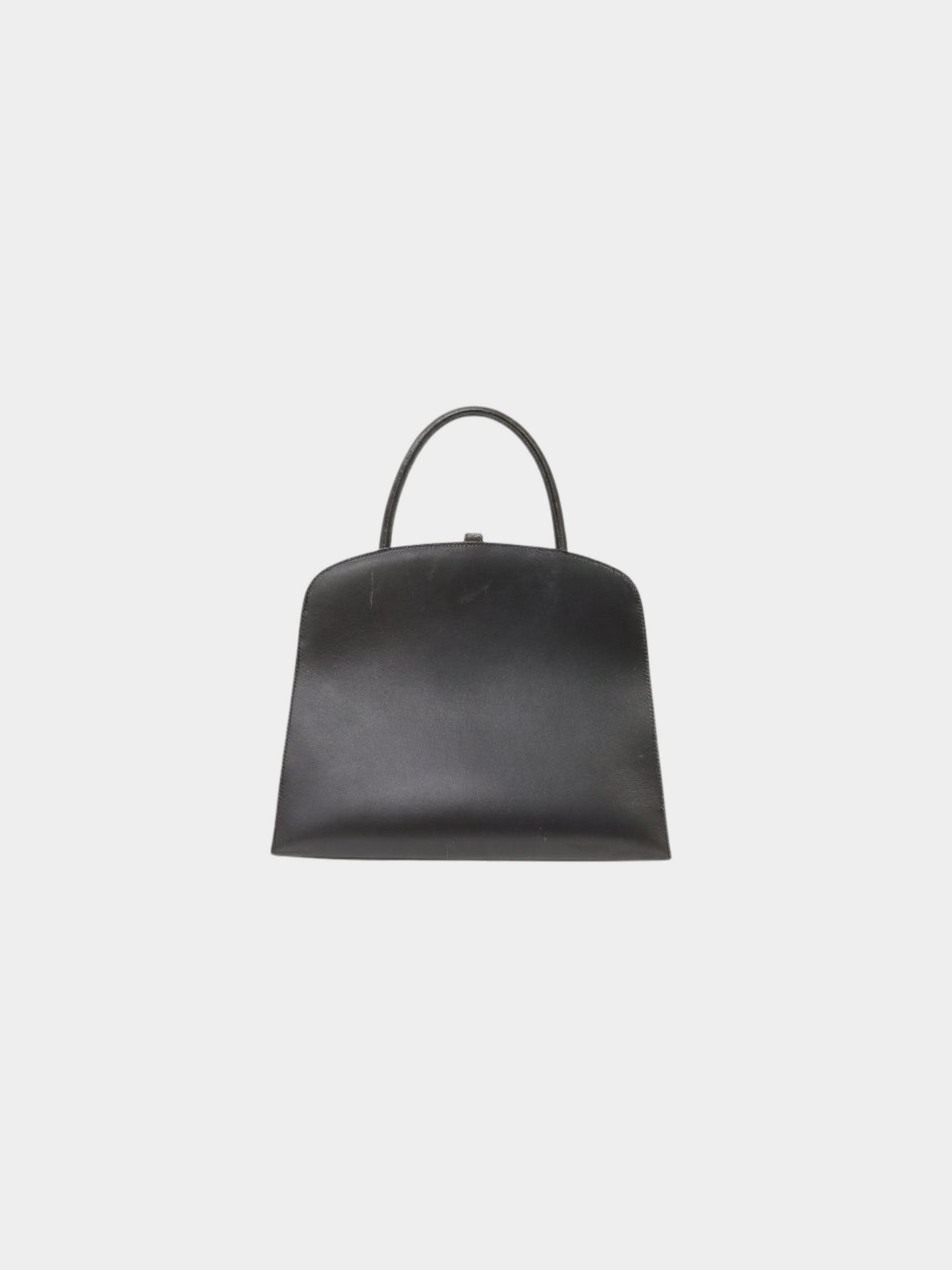 Hermès 2002 Black Dalvy MM Box Calf Bag