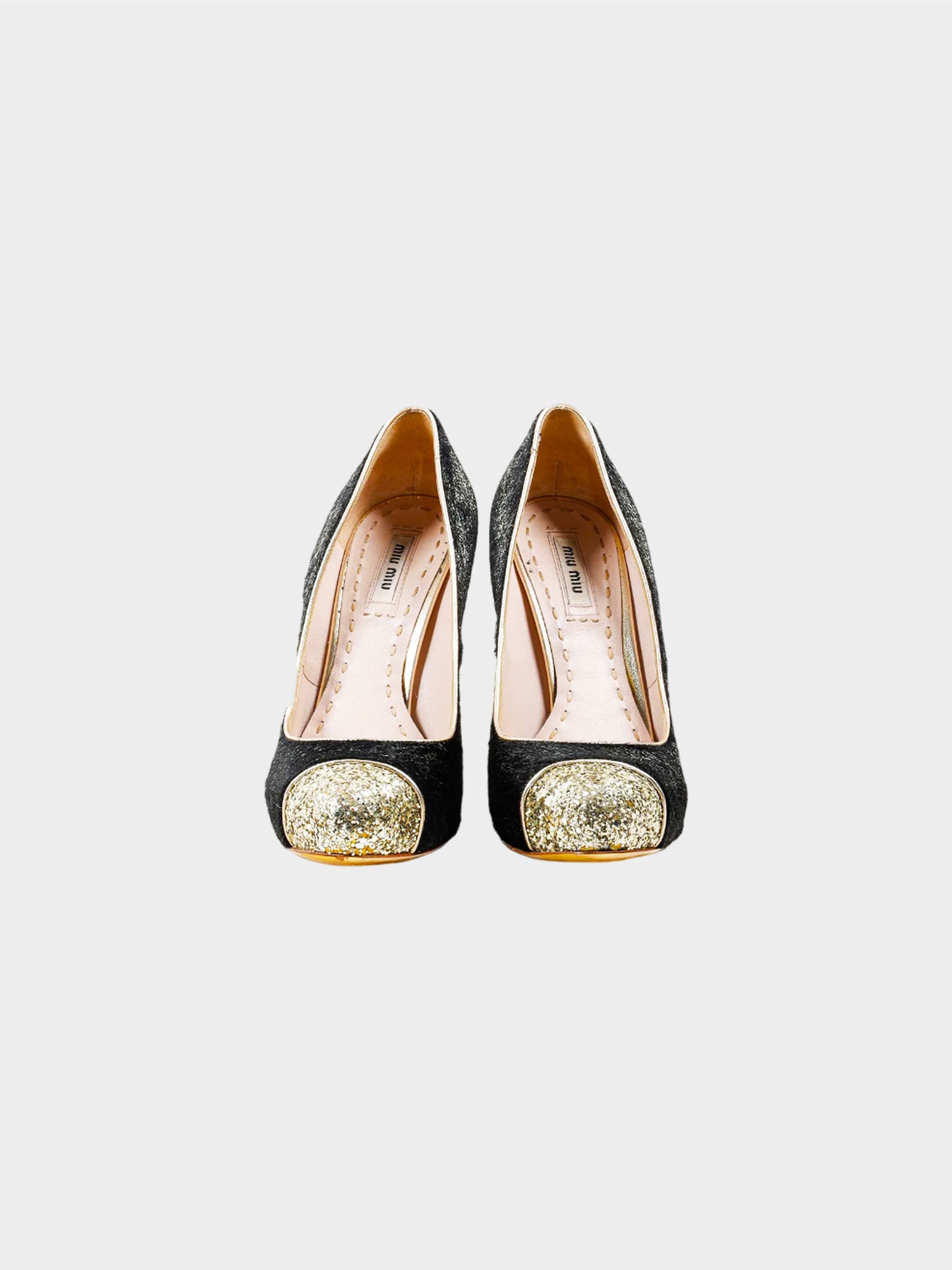 Miu Miu 2011 Calzature Donna Cavallino Lame Ponyhair Glitter Pumps
