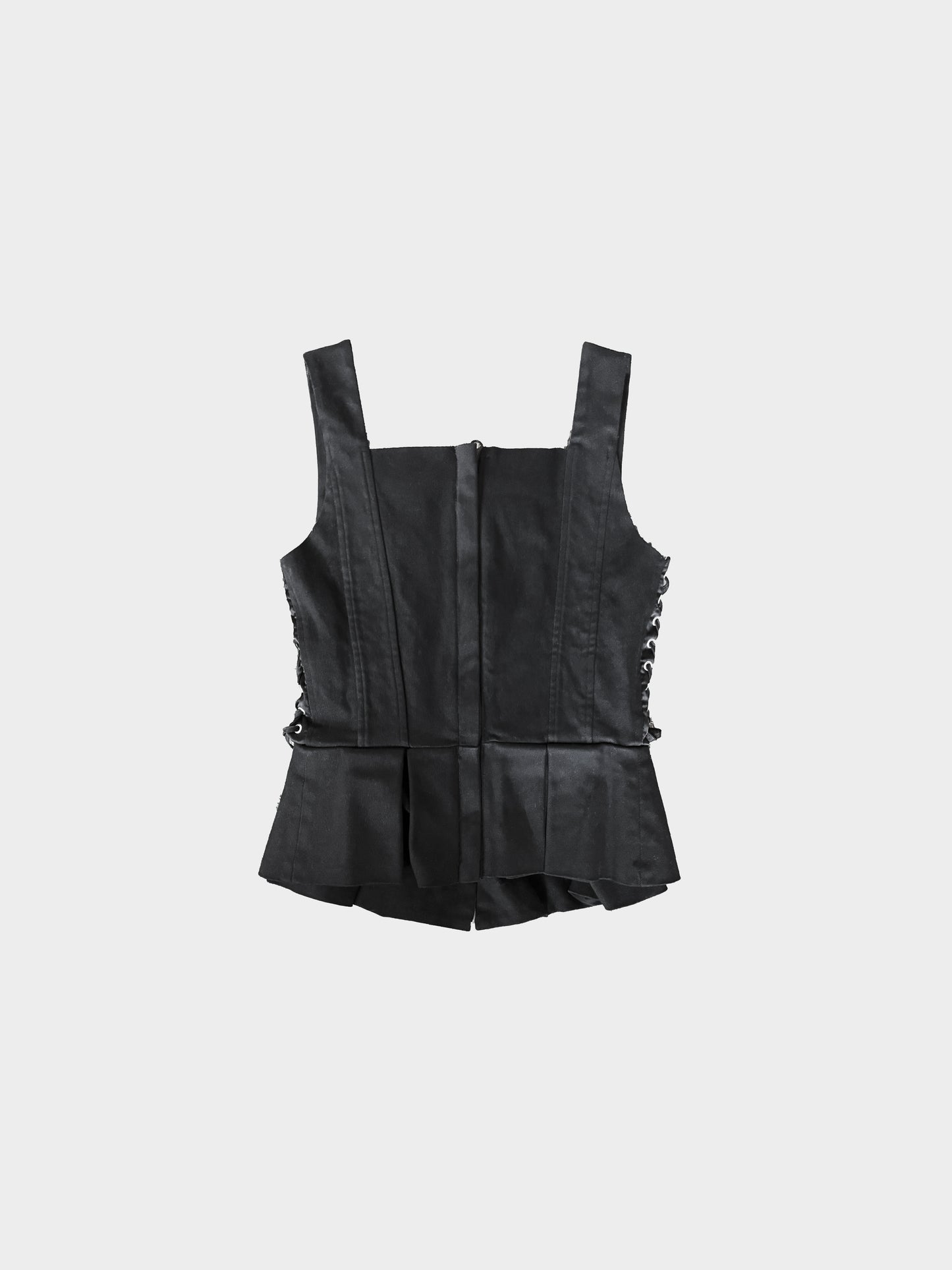 Dolce and Gabbana 2010s Black Lace-up Corset Top
