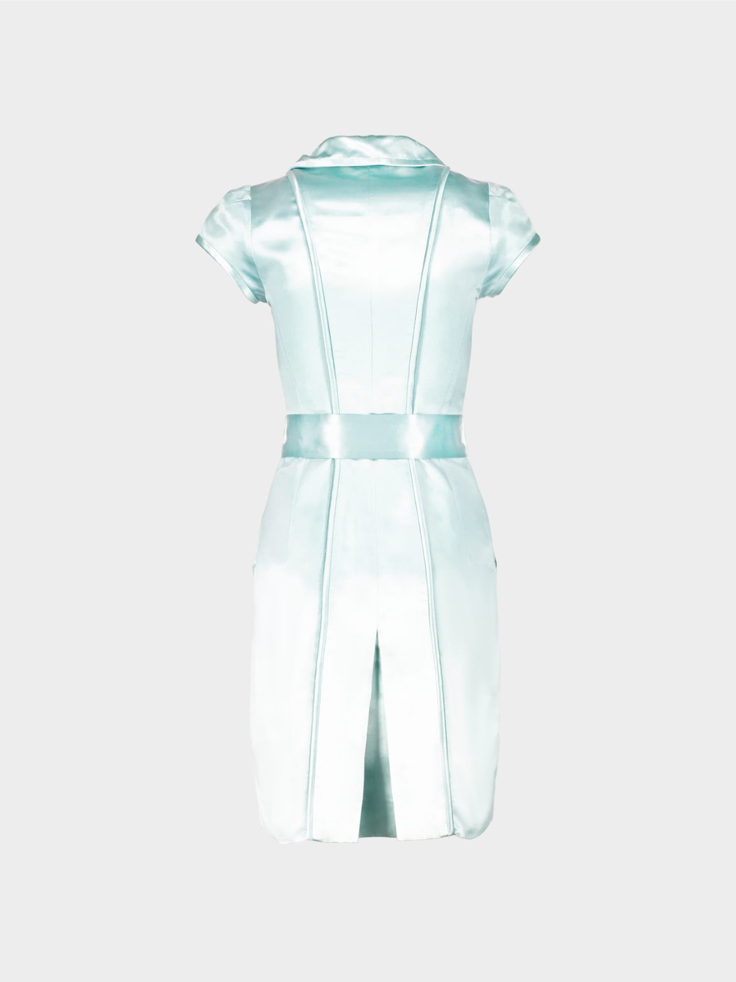 Louis Vuitton by Marc Jacobs SS 2003 Sky Blue Satin Mid-Length Dress