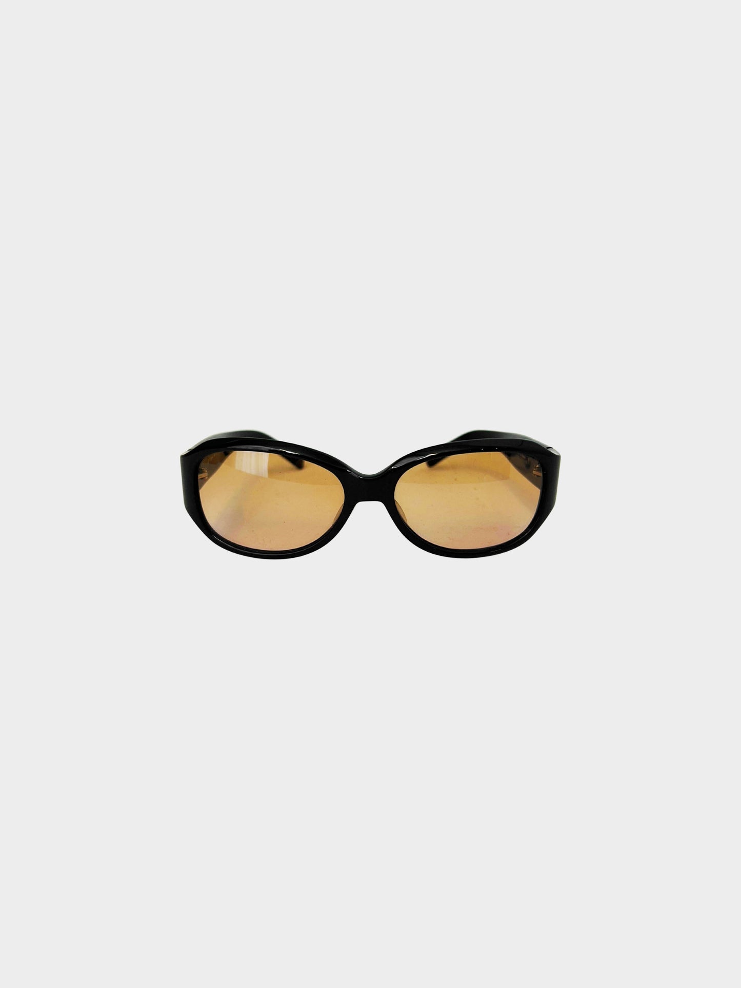 Jean Paul Gaultier 2000s Black and Brown Screw-detail Sunglasses