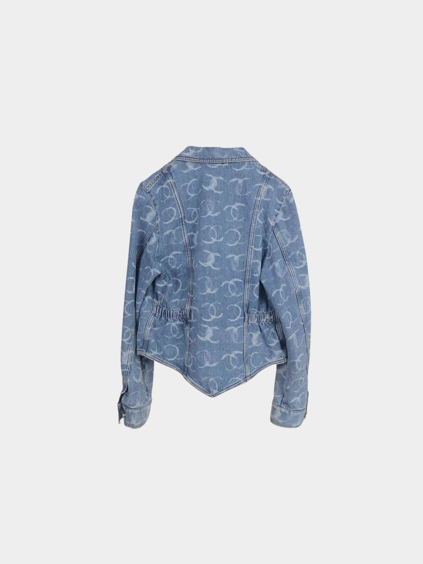 Chanel 2020s Blue Monogram Denim Jacket