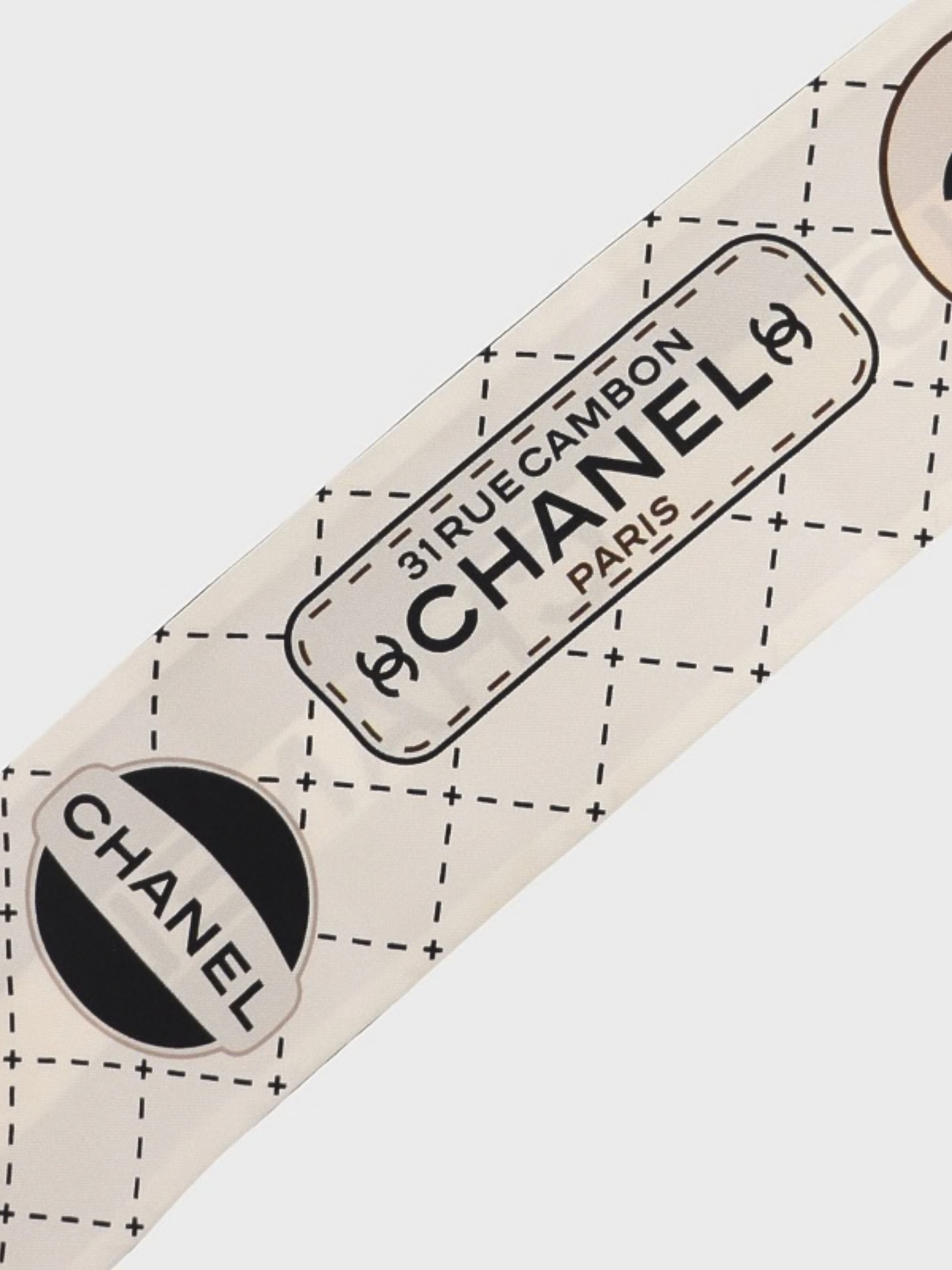 Chanel 2000s Multicolor Silk Logo Scarf