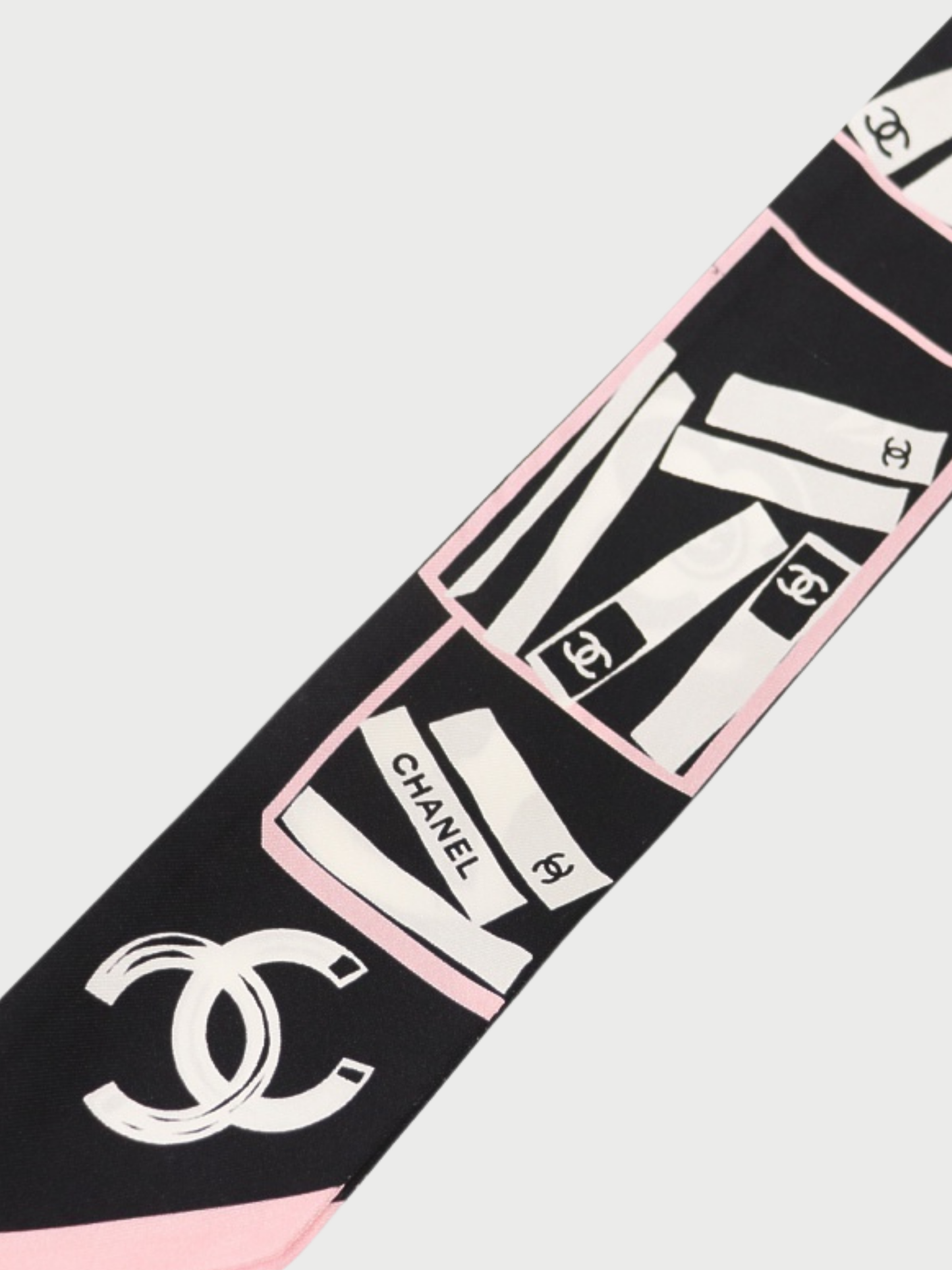 Chanel 2000s Multicolor Silk Icon Scarf