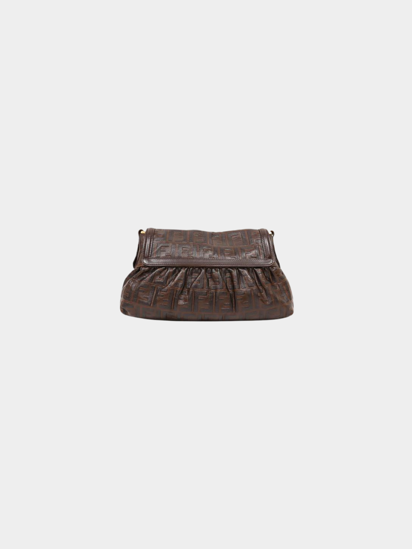 Fendi 2000s Brown Zucca Leather Handbag