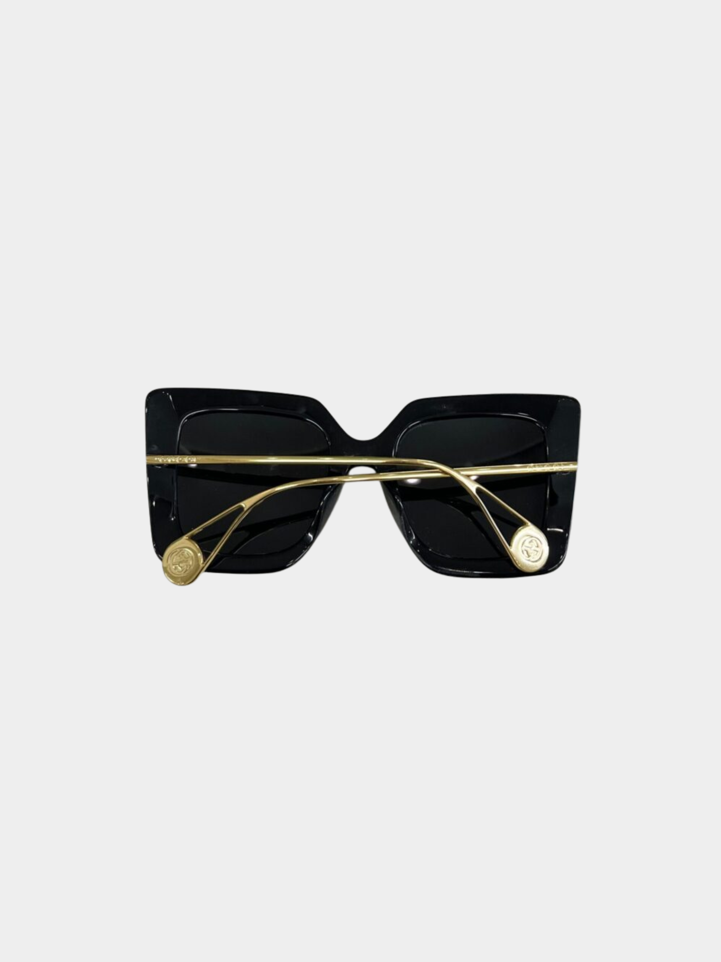 Gucci 2010s Black Acetate Large Sunglasses