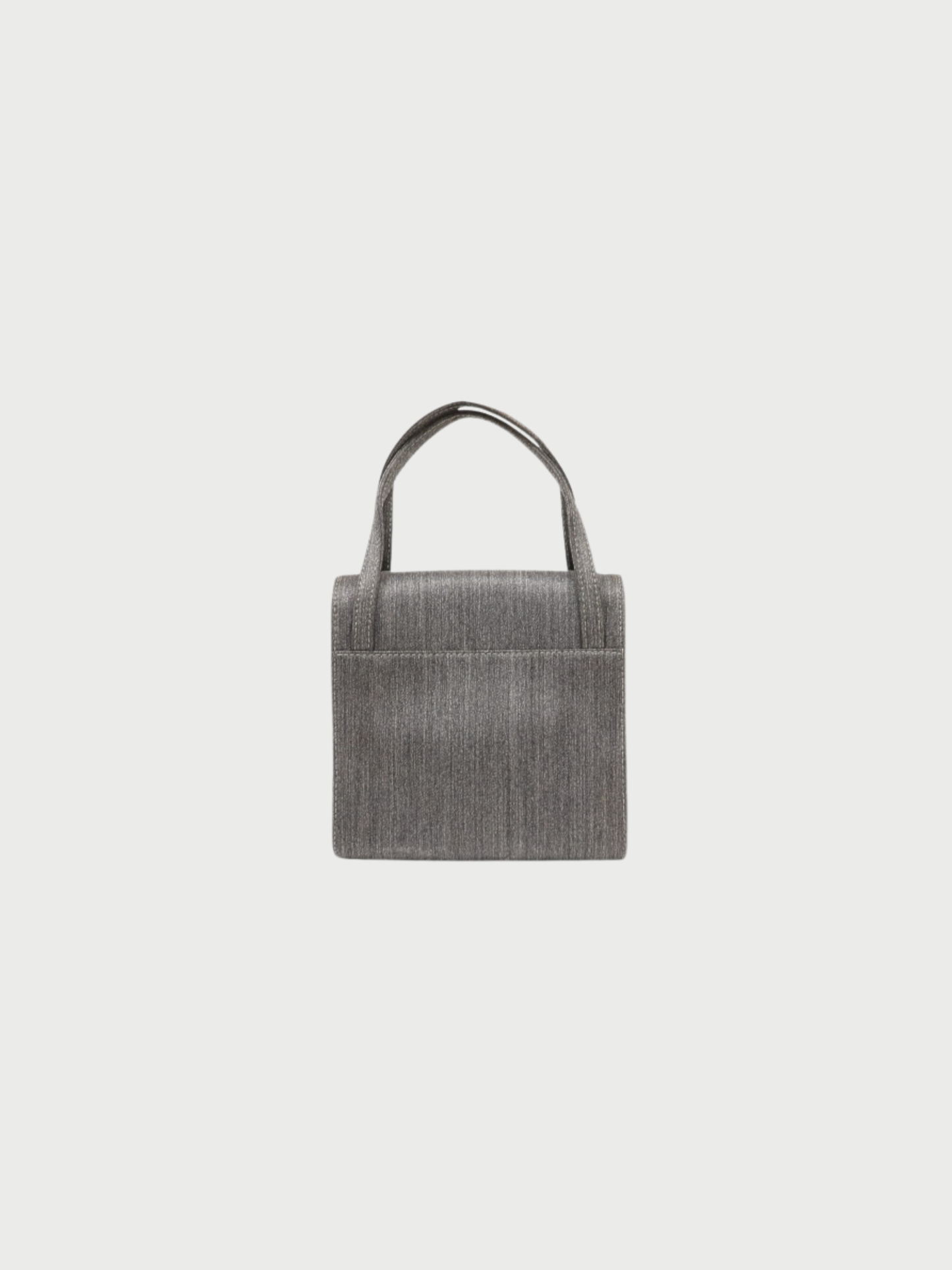 Salvatore Ferragamo 2000s Gray Nylon Gancini Mini Handbag