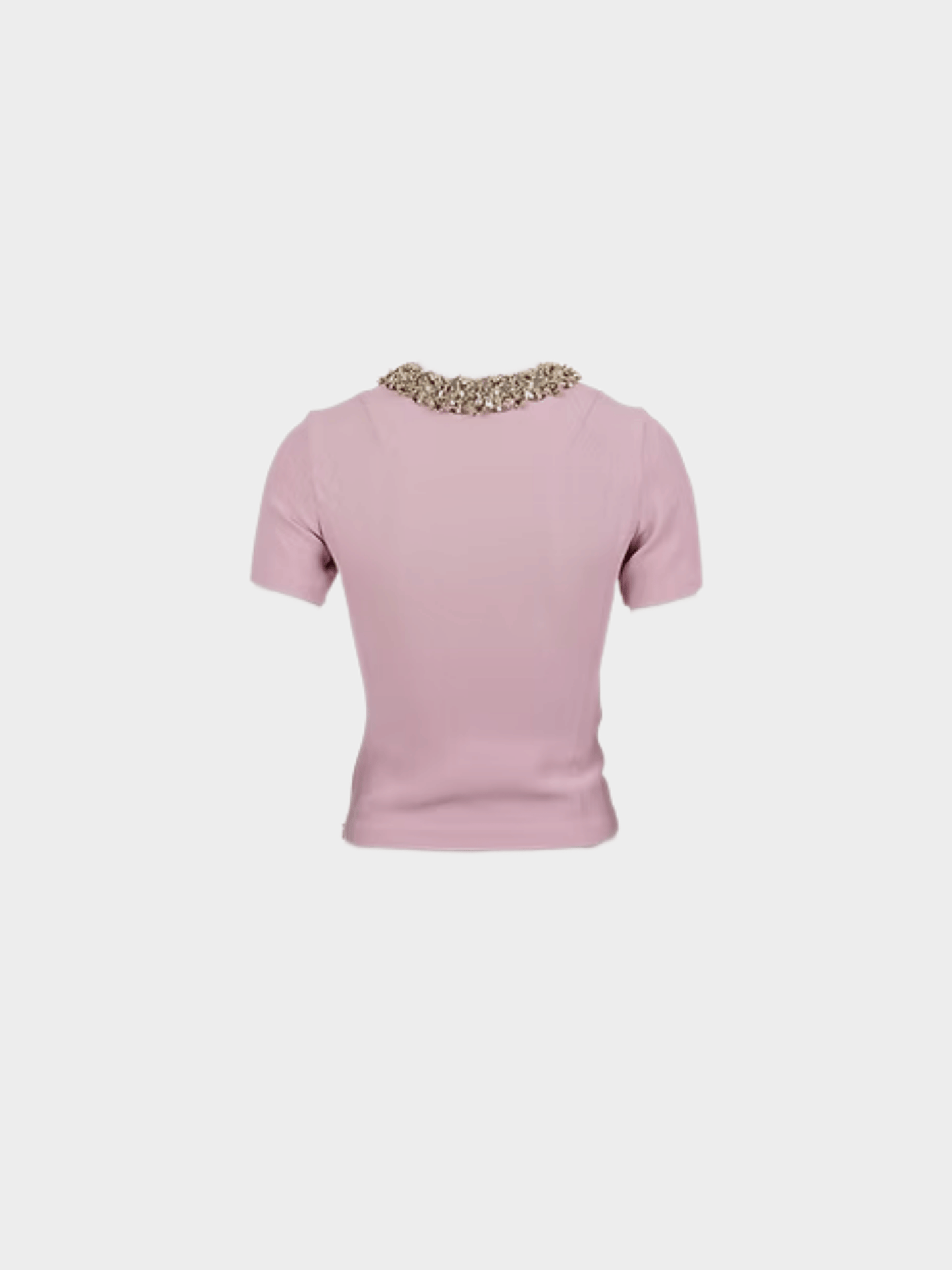 Miu Miu SS 2004 Embellished Pink Top