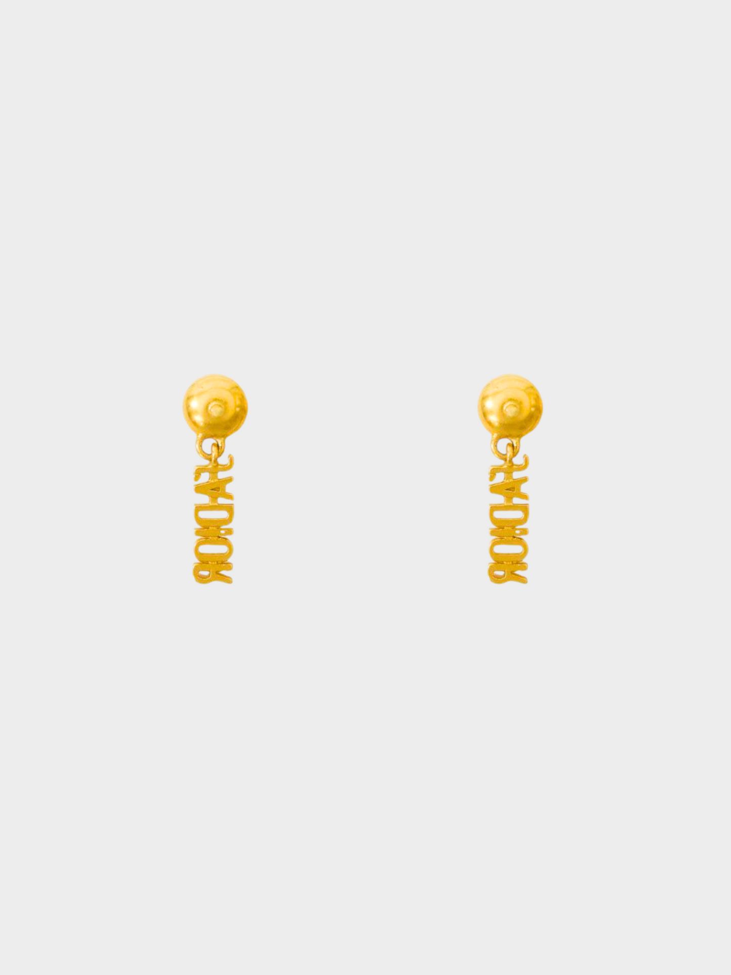 Christian Dior 2010s Gold Jadior Heart Pearl Stud Earrings