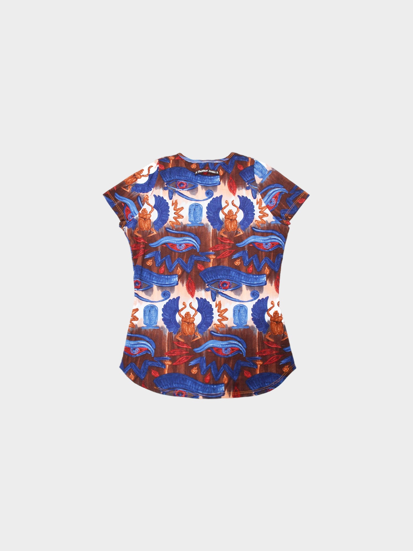 Jean Paul Gaultier Spring 1997 Eye of Horus Tattoo Print Top