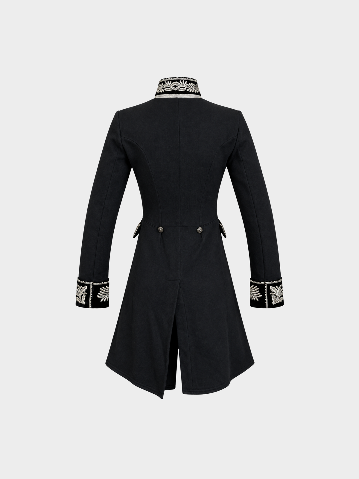 Ralph Lauren Denim & Supply 2010s Silver Embroidered Military Officer Tailcoat Jacket