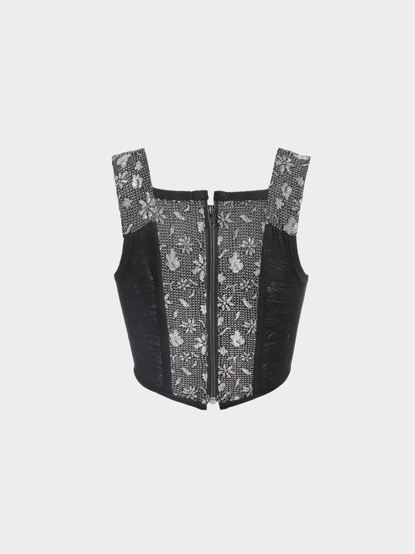 Vivienne Westwood SS 1988 Black Floral 'Britain Must go Pagan' Corset
