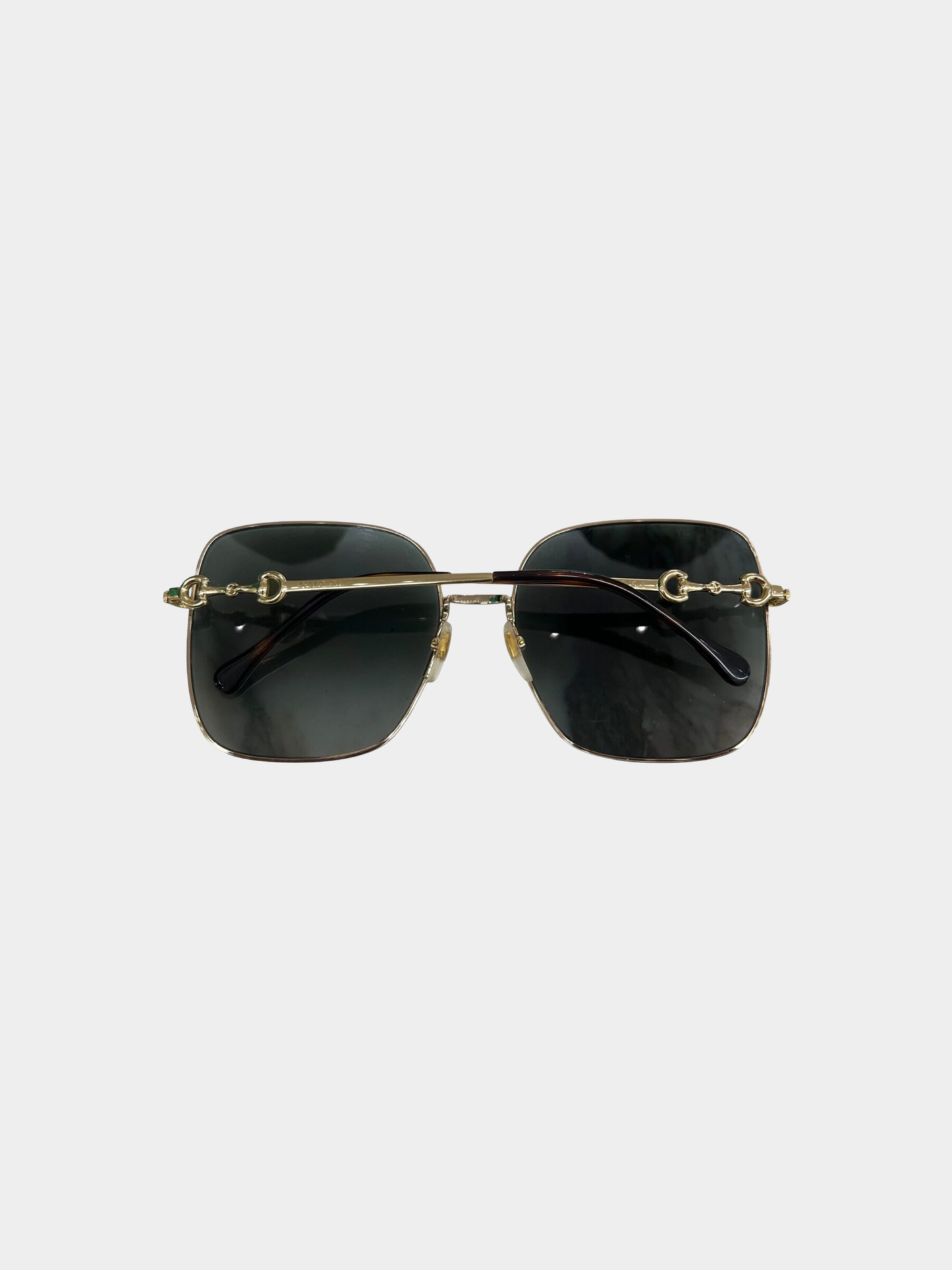 Gucci 2010s Gold Metal GG0879S Horsebit Sunglasses