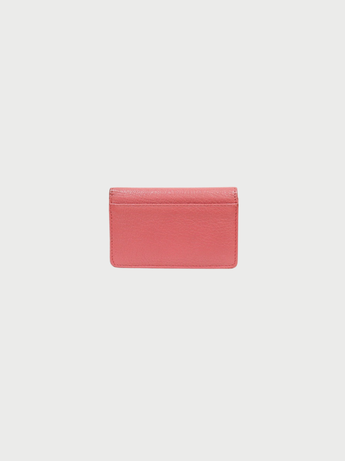 Miu Miu 2010s Pink Leather Logo Hardware Card Case