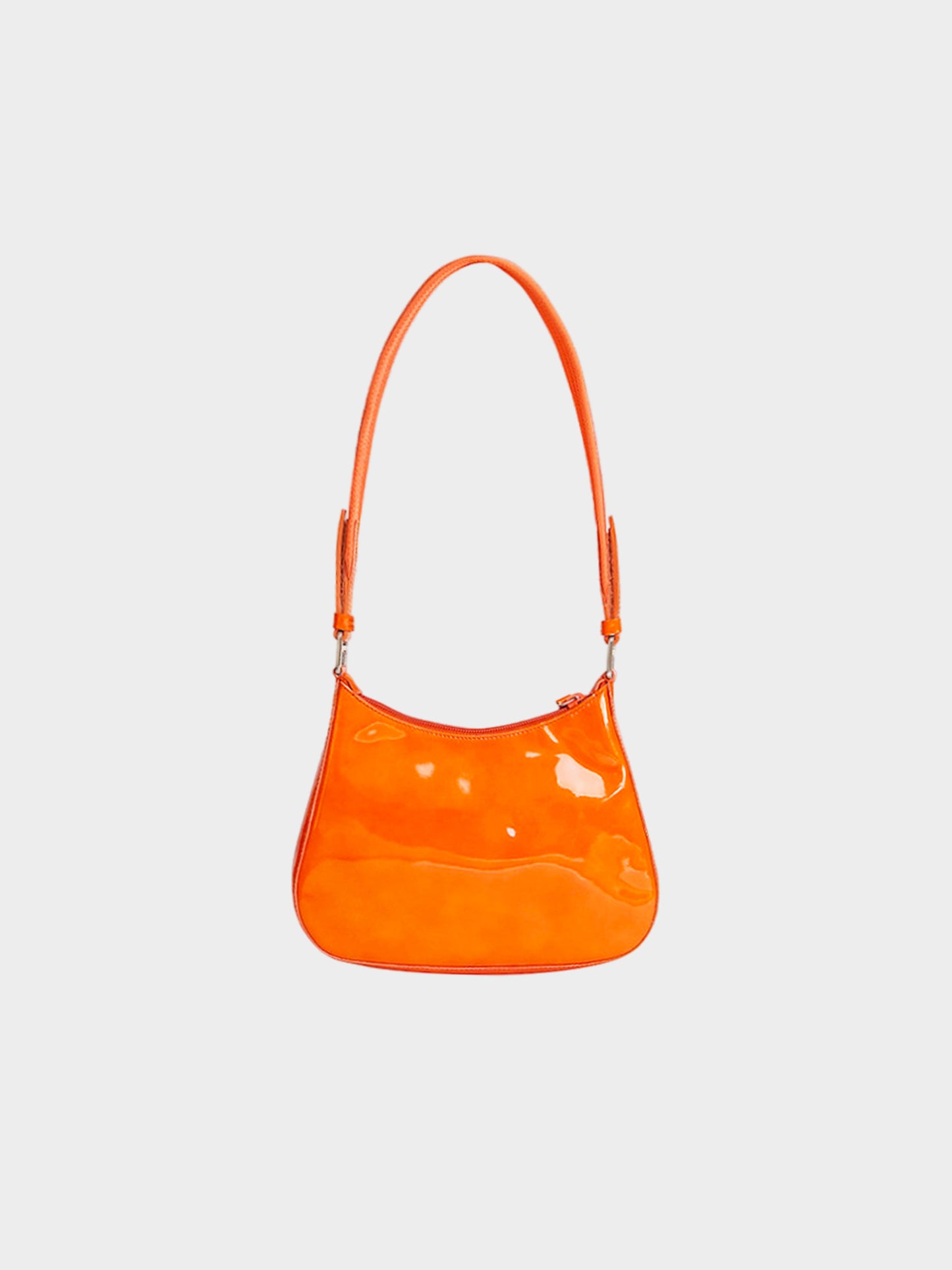 Prada FW 1999 Orange Patent Leather Shoulder Bag