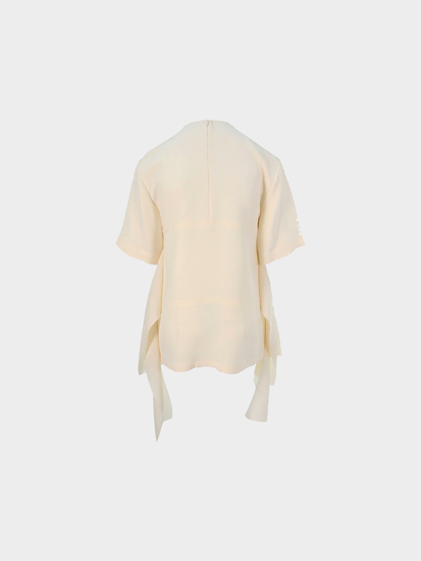 Céline by Phoebe Philo 2010s Off White Silk Tunic Top