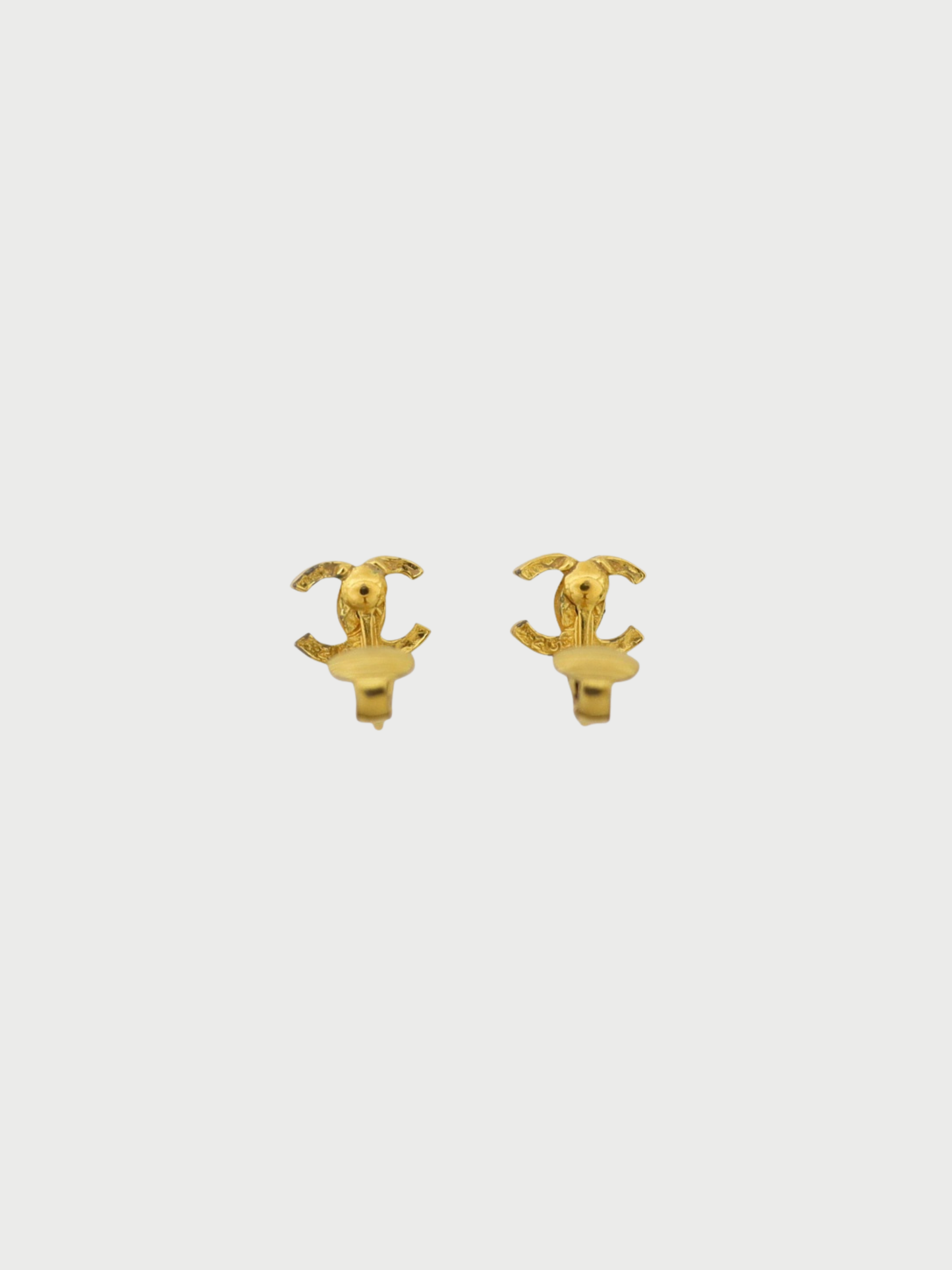 Chanel 2003 Gold Plated Metal COCO Earrings