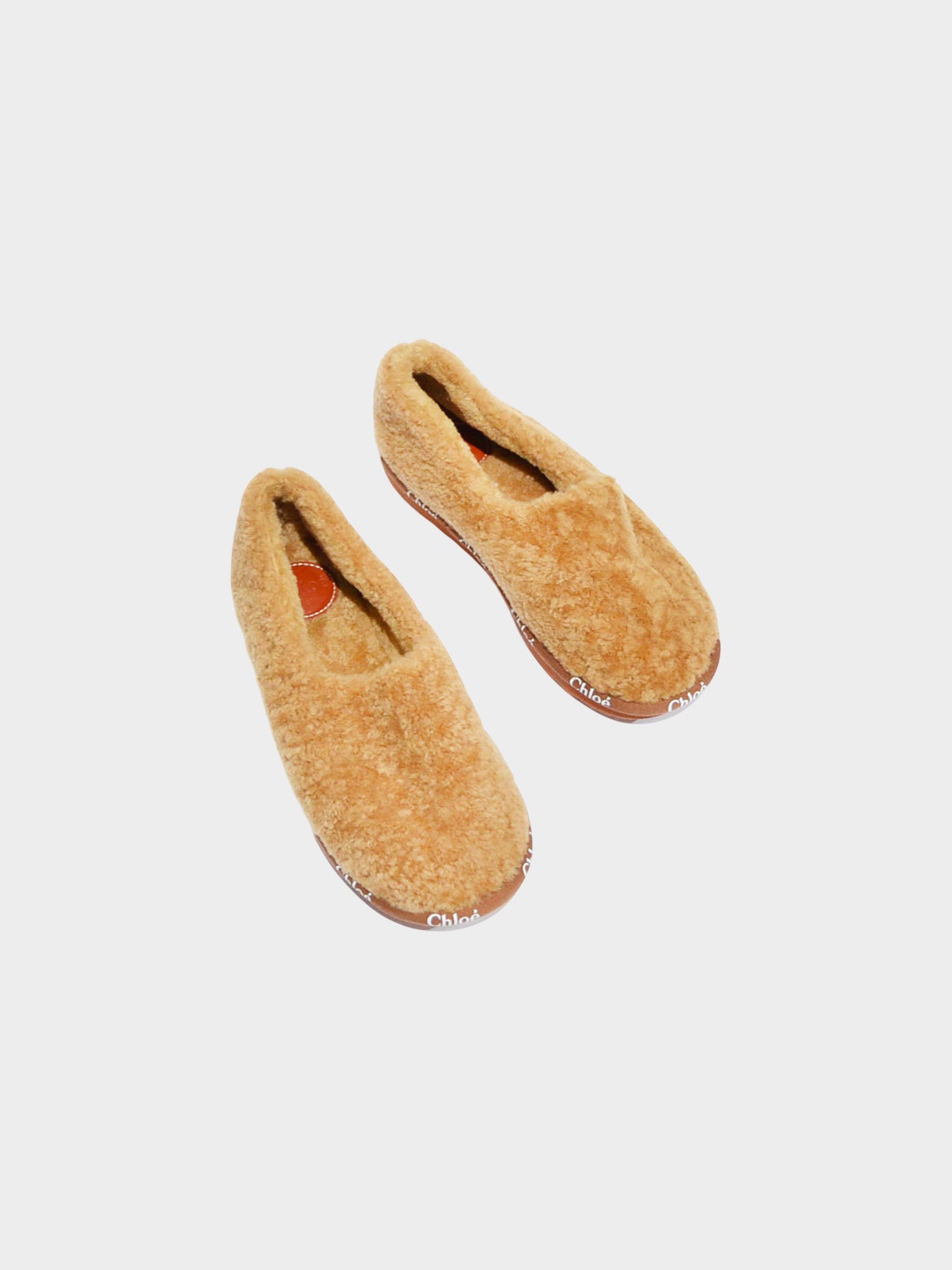 Chloé 2021 Brown Shearling Woody Slippers