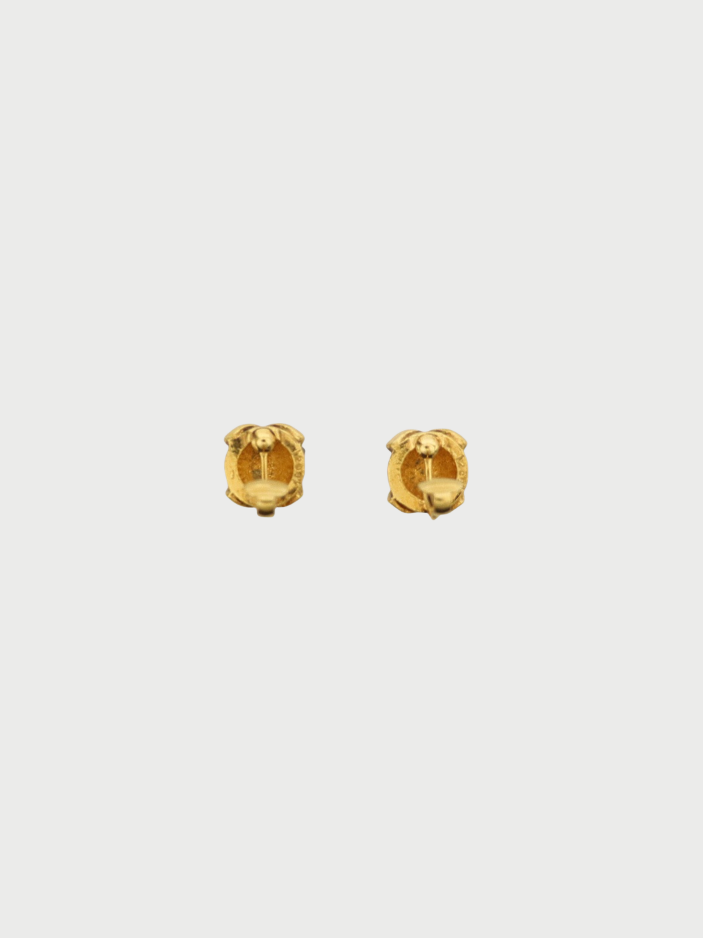 Chanel 1990s Gold Plated Metal COCO Earrings