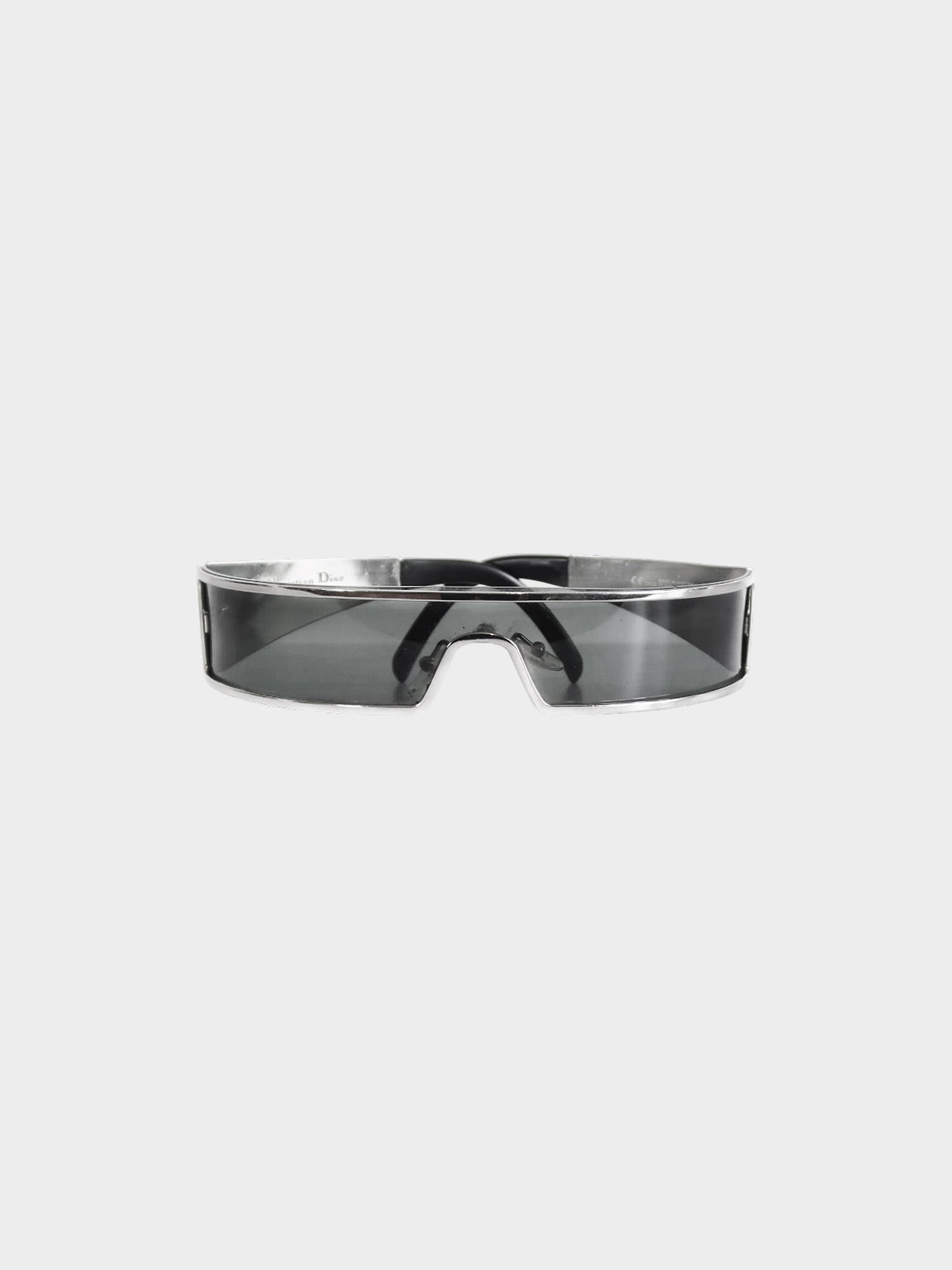 Christian Dior Early 2000s Rare Runway Silver Punk Sunglasses