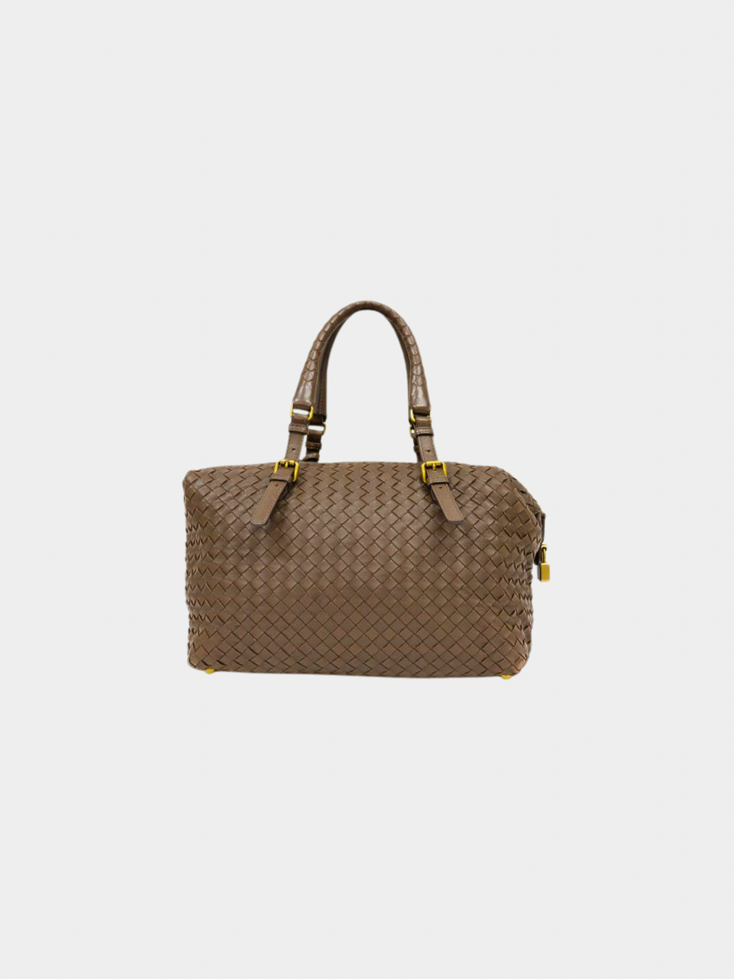 Bottega Veneta 2000s Brown Intrecciato Leather Handbag