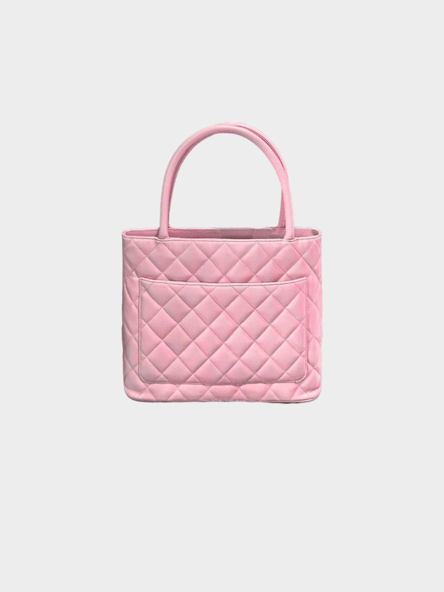 Chanel 2010s Pink Caviar Timeless Medallion Tote Bag