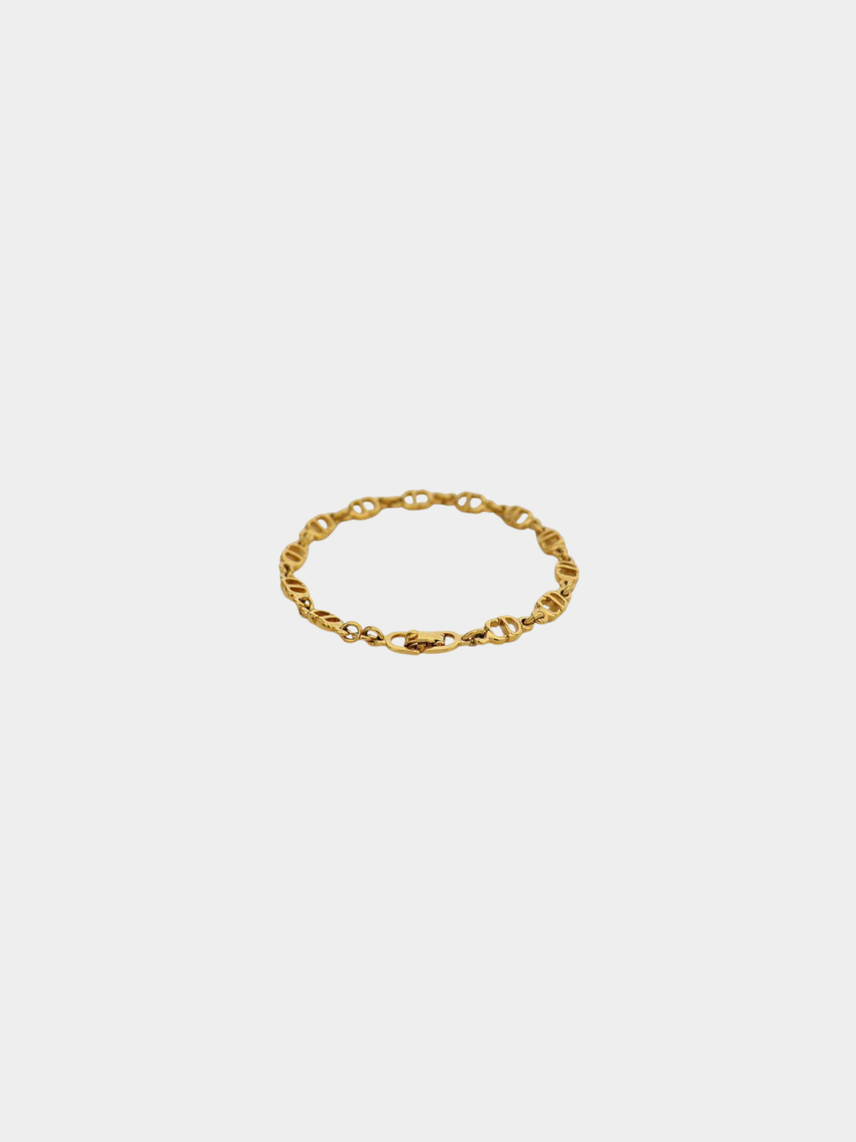 Christian Dior 2000s Gold Plated Metal CD Bracelet