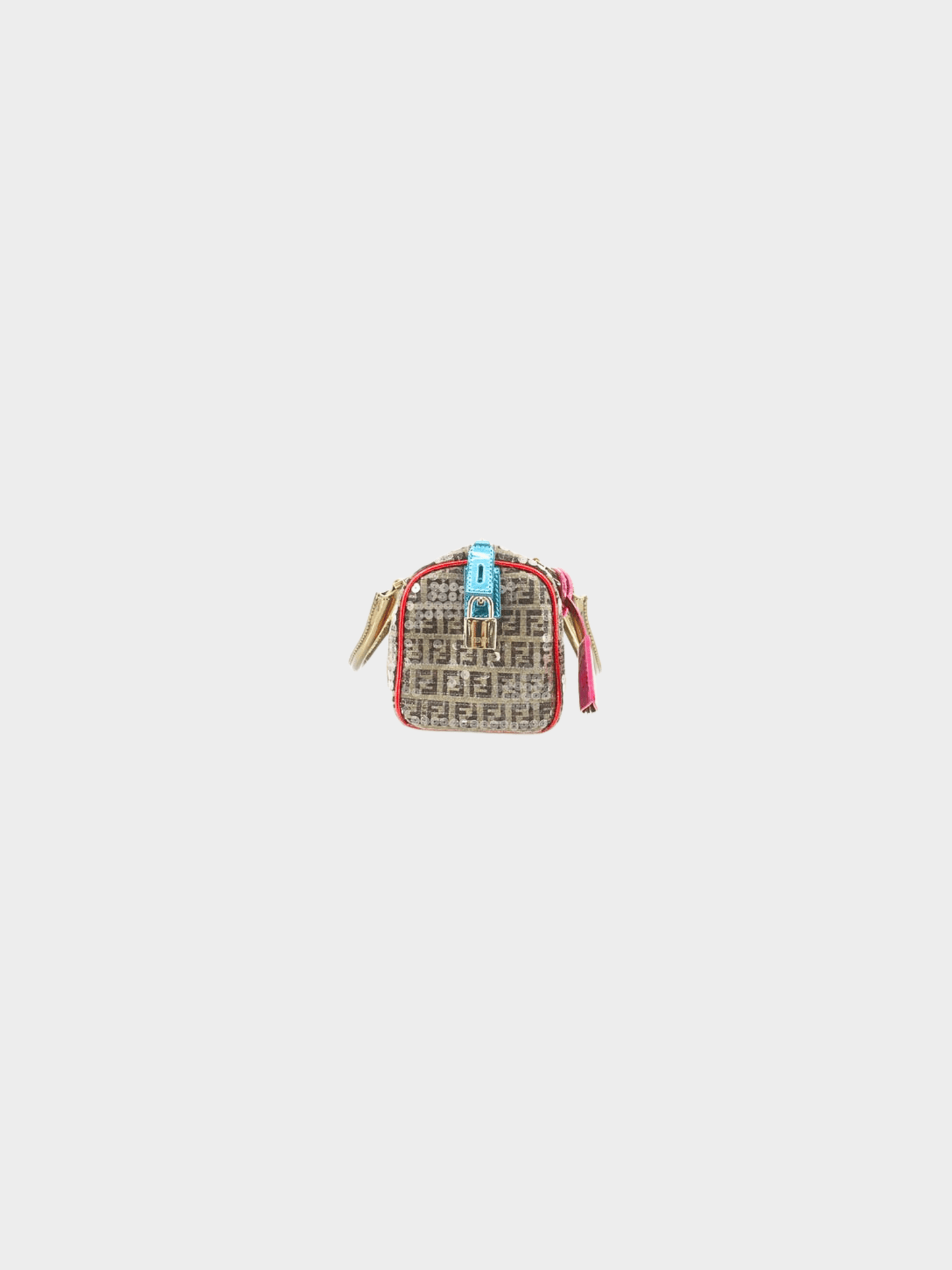 Fendi 2000s Zucchino Sequin-Embellished Bauletto Boston Bag