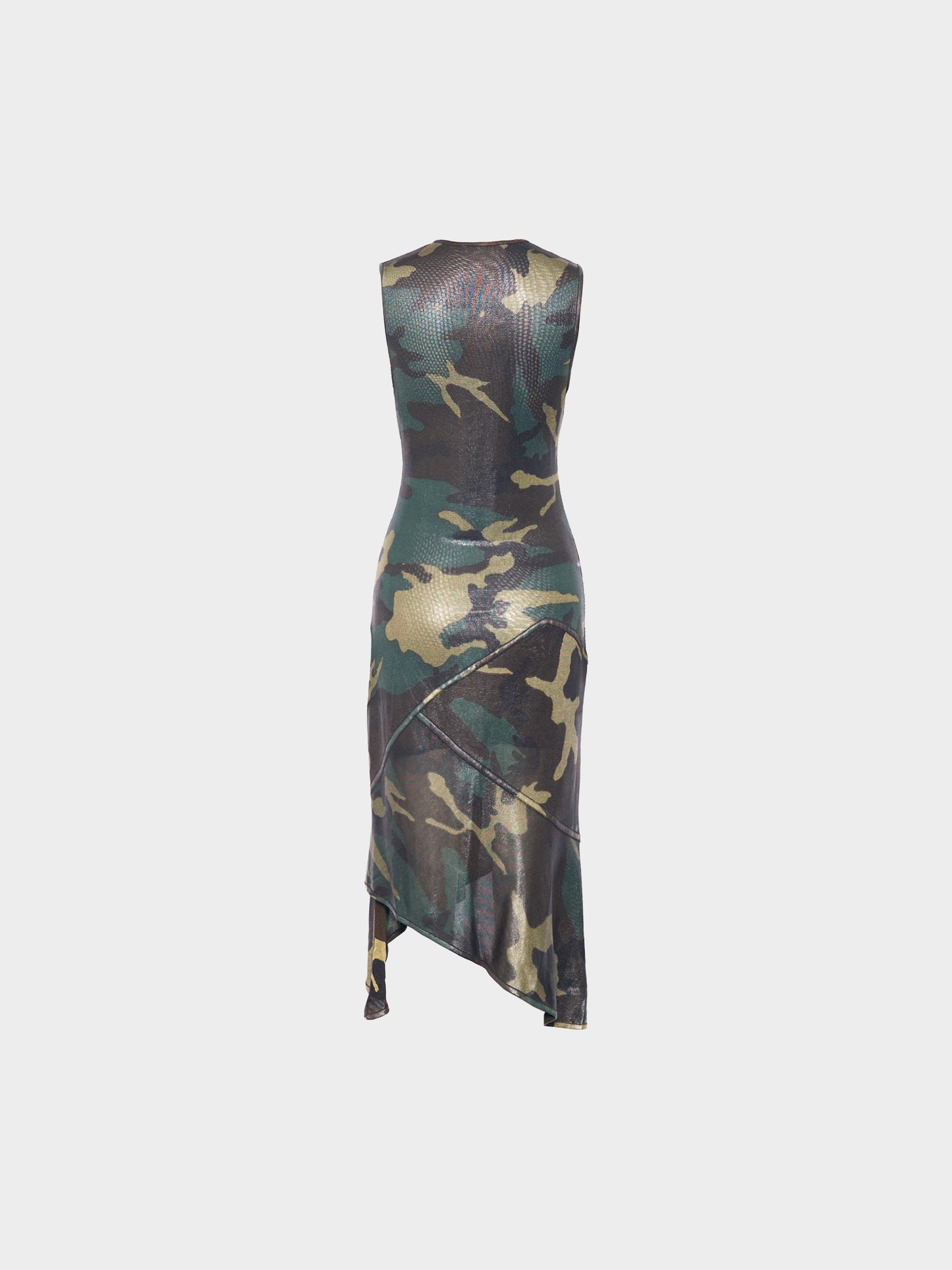 Christian Dior by John Galliano SS 2001 Camouflage Print Asymmetrical Dress