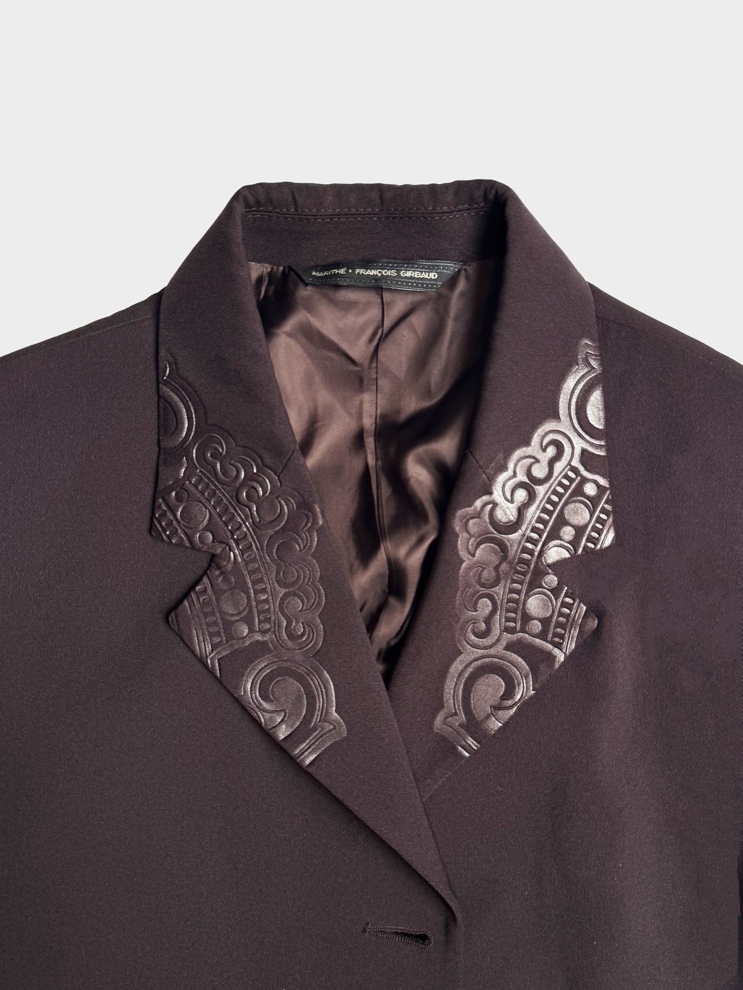 Marithe Francois Girbaud 2000s Brown Tailored Blazer