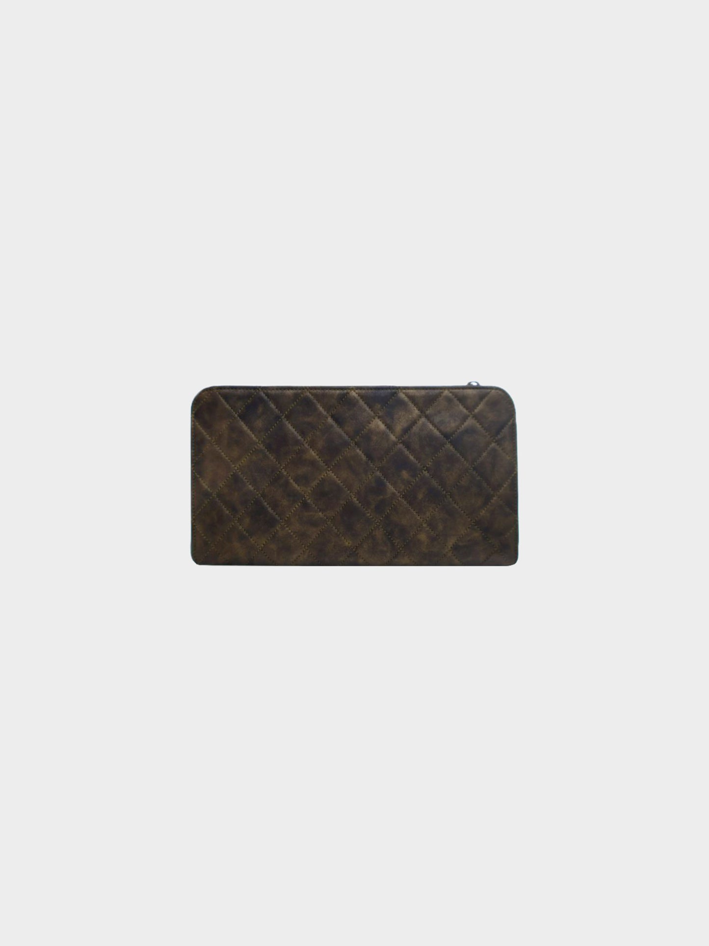 Chanel 2011 Black and Gold Lambskin CC Fringe Clutch