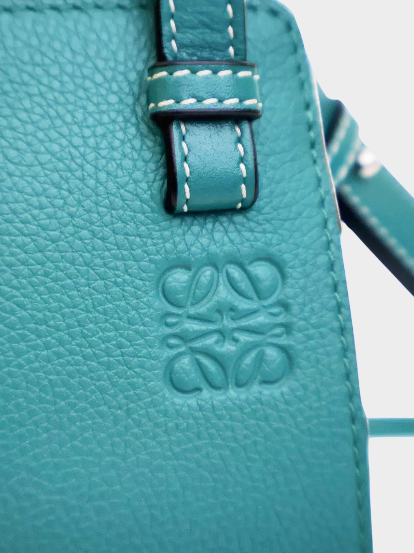 Loewe 2019 Blue Green Calfskin Mini Hammock Bag